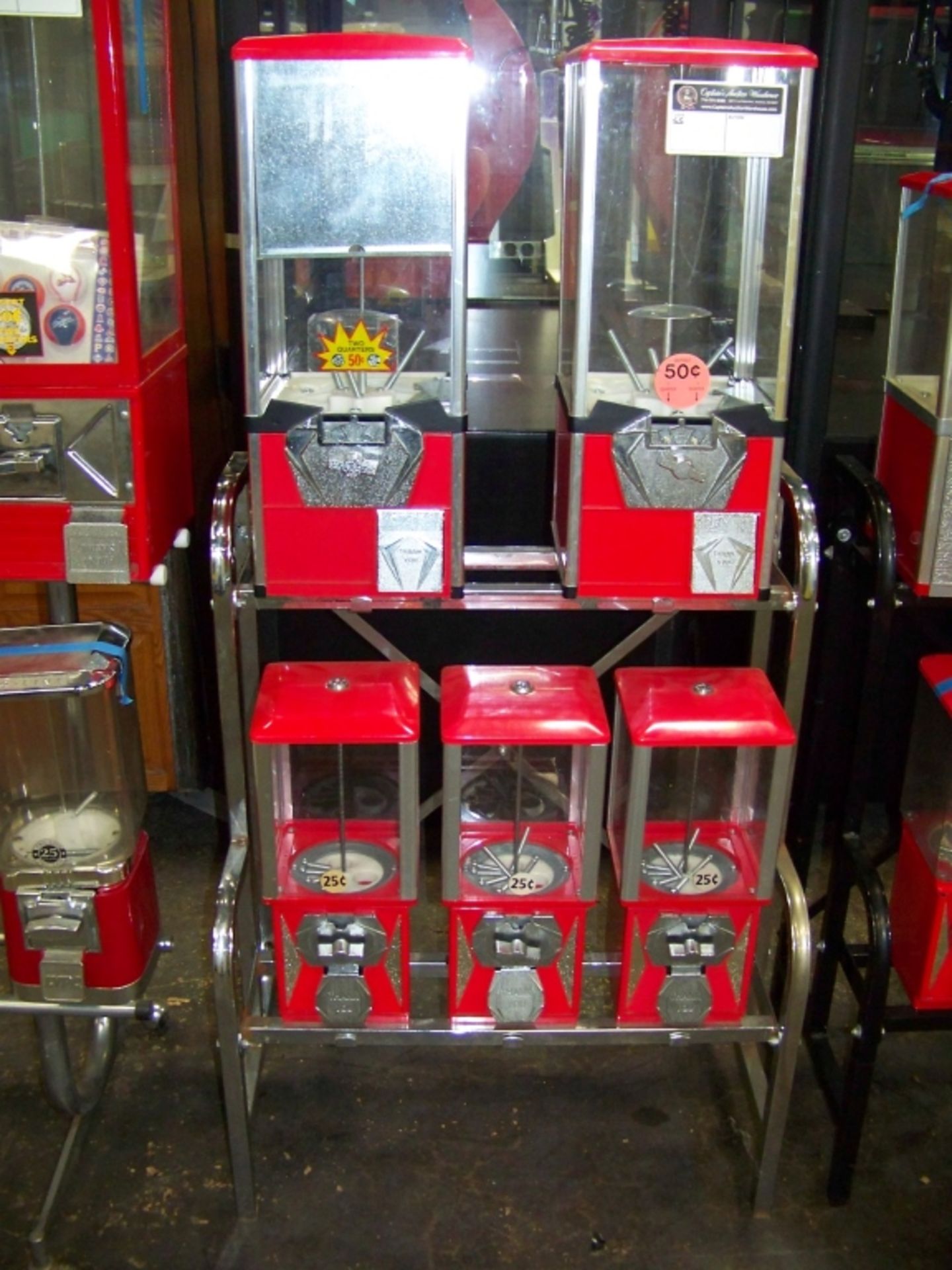 COMBO CANDY CAPSULE STICKER VENDING RACK SS