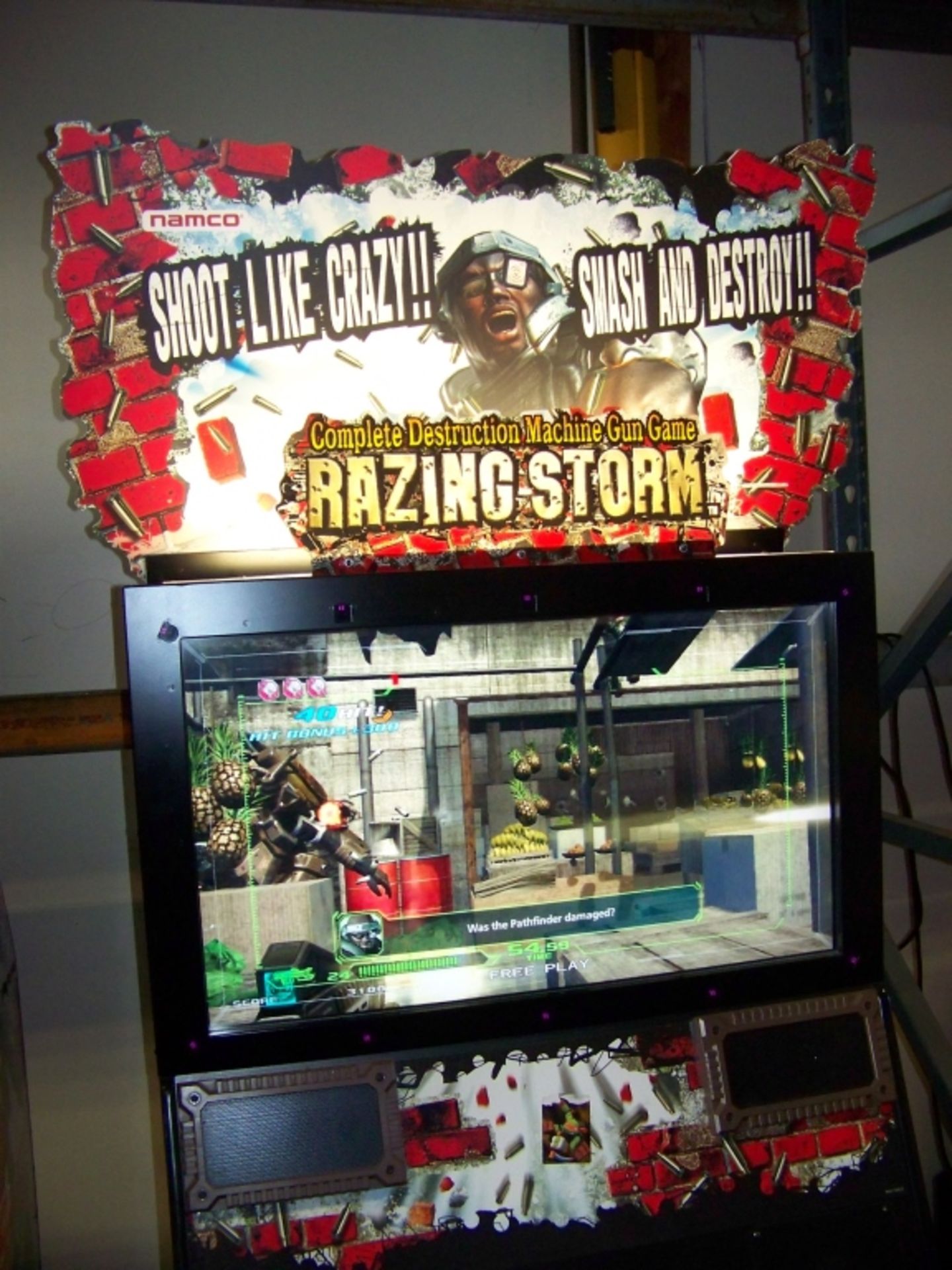 RAZING STORM 42" LCD SHOOTER ARCADE GAME NAMCO - Image 3 of 8