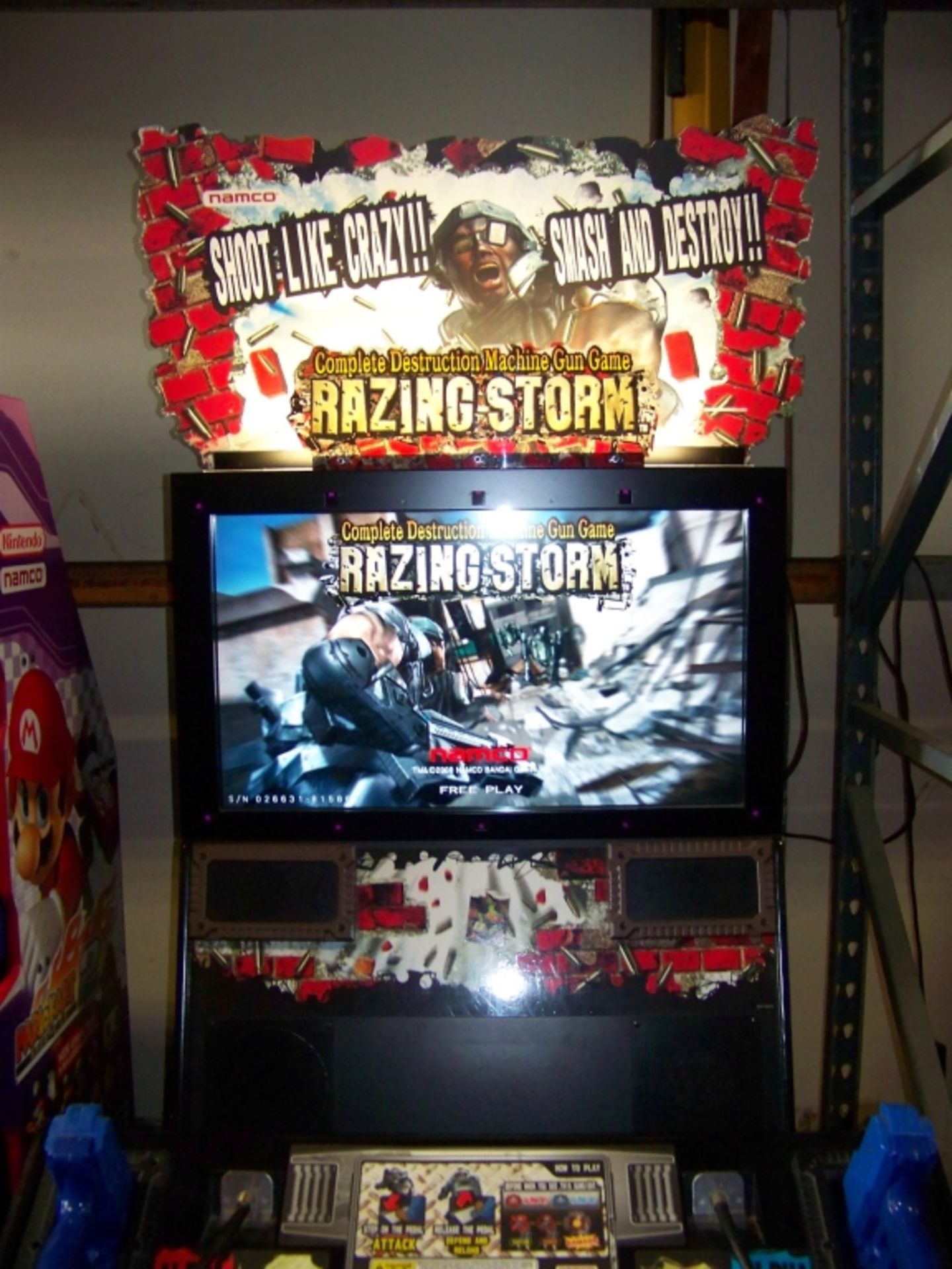 RAZING STORM 42" LCD SHOOTER ARCADE GAME NAMCO - Image 8 of 8