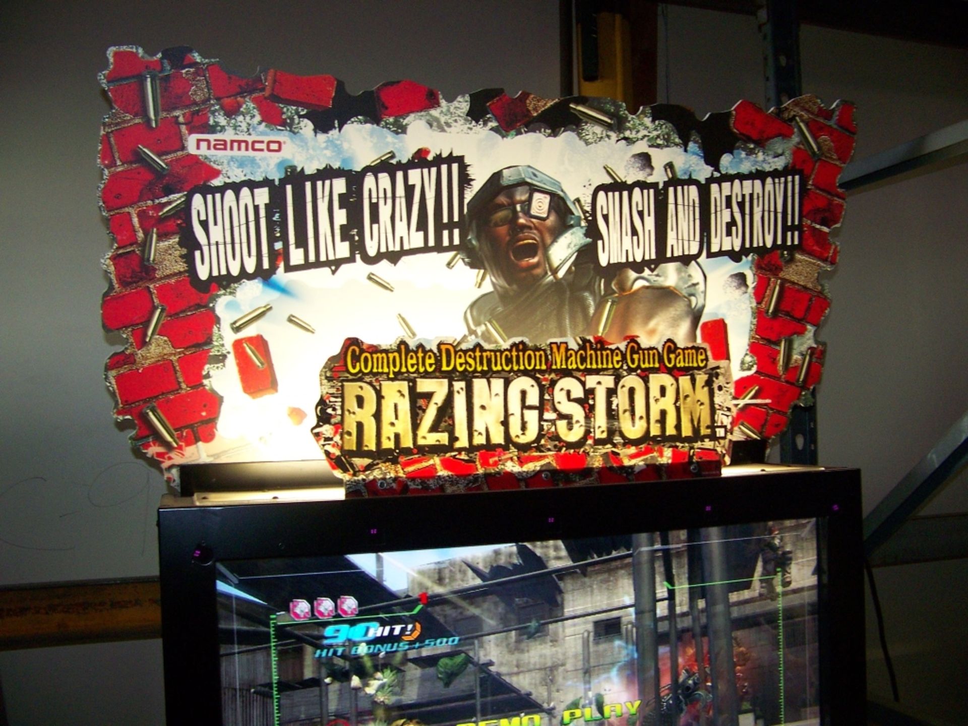 RAZING STORM 42" LCD SHOOTER ARCADE GAME NAMCO - Image 4 of 8