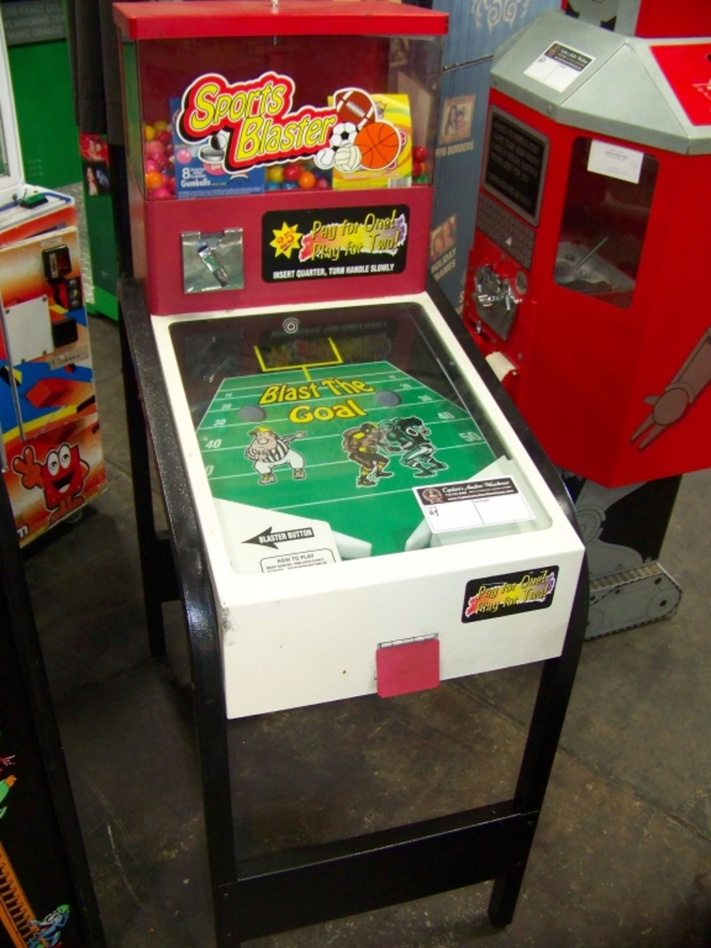 SPORTS BLASTER PINBALL STYLE PRIZE GAME