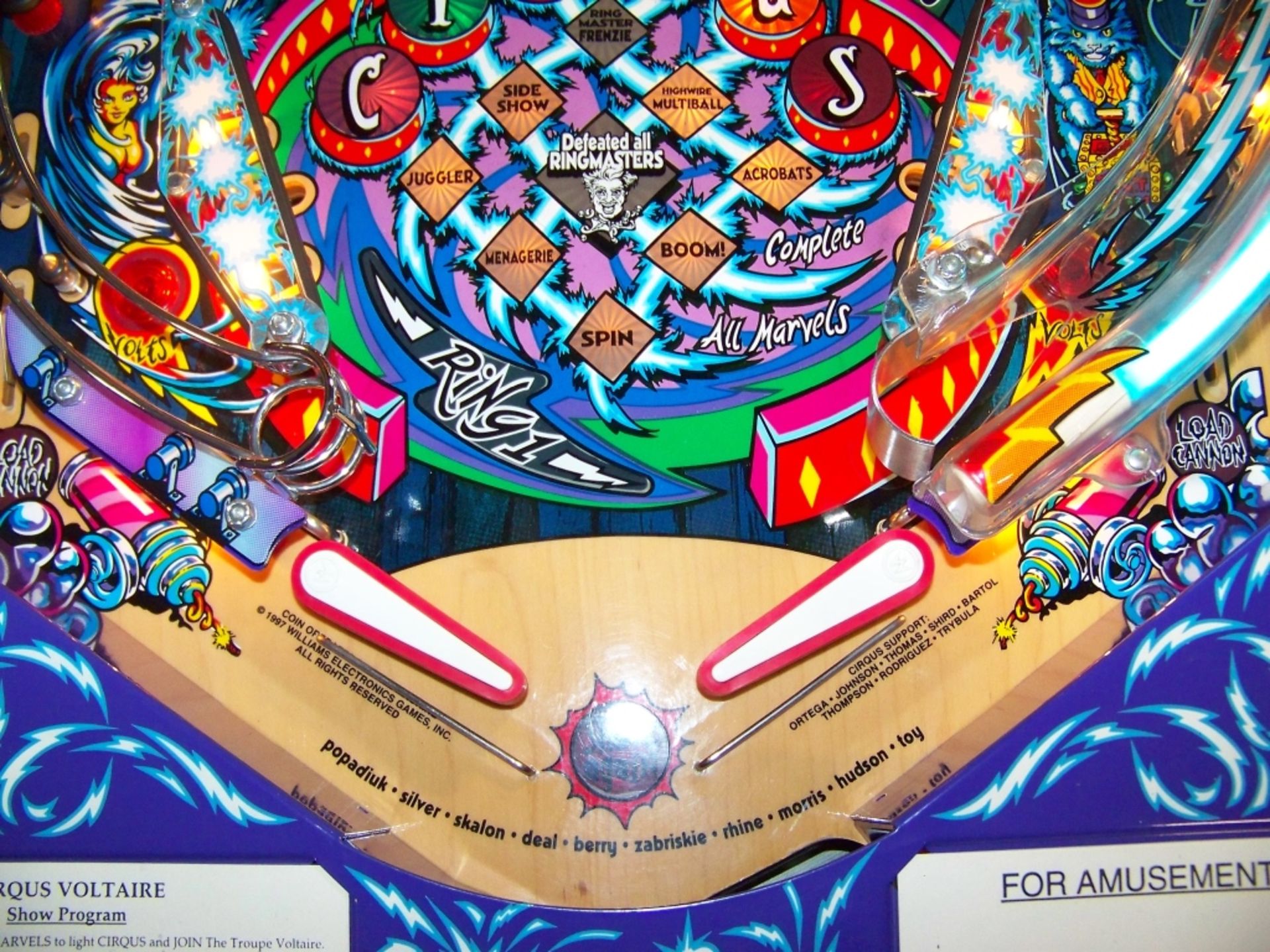 CIRCUS VOLTAIRE PINBALL MACHINE BALLY 1997 - Image 16 of 22