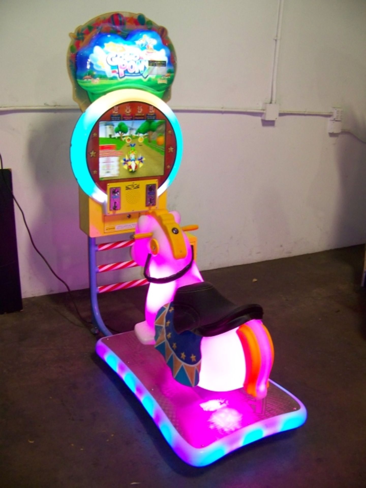 GO GO PONY LED LIGHTED GLOW PONY KIDDIE RIDE