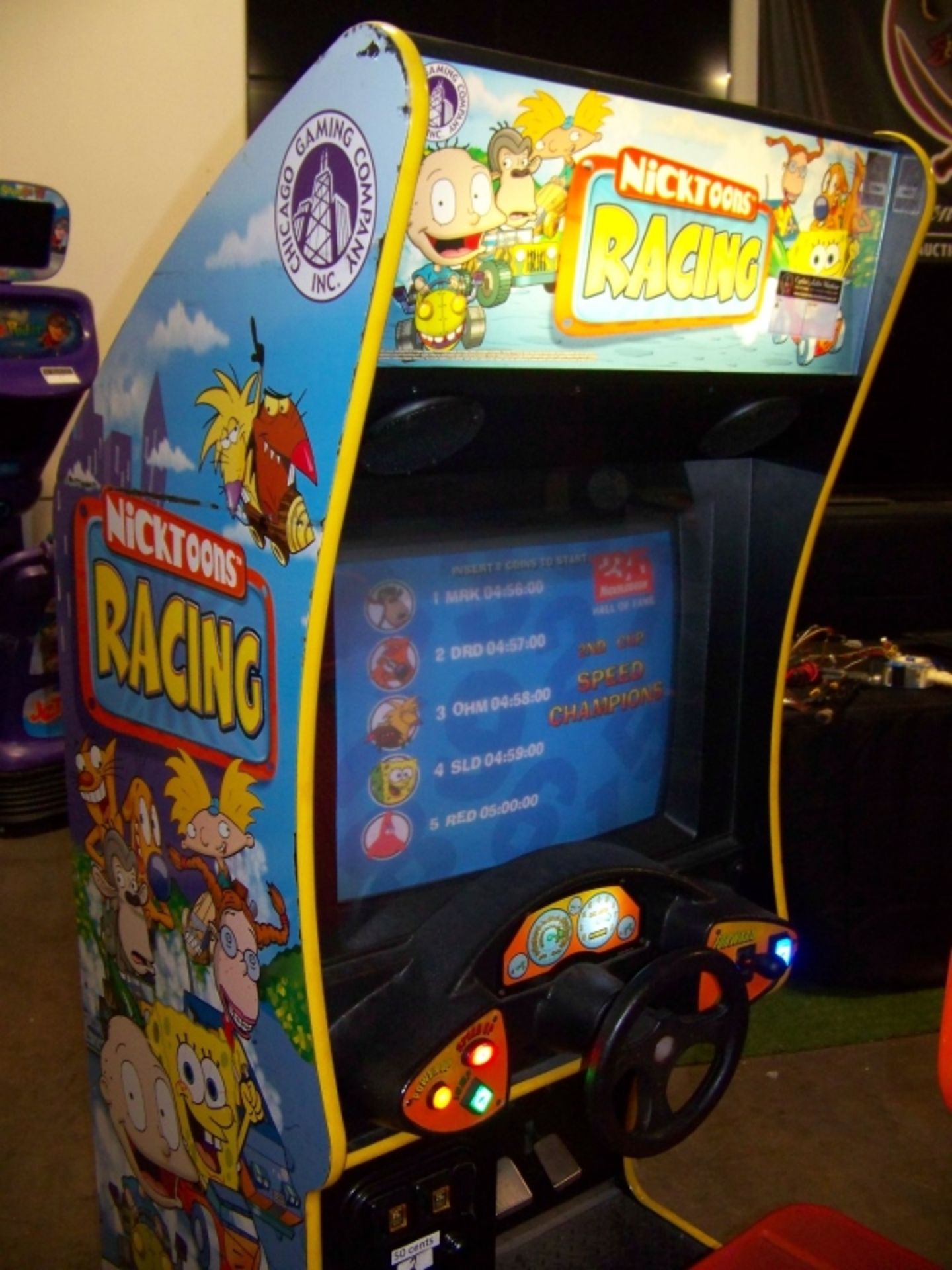 NICKTOONS RACING SITDOWN ARCADE GAME CHICAGO COIN - Image 5 of 6