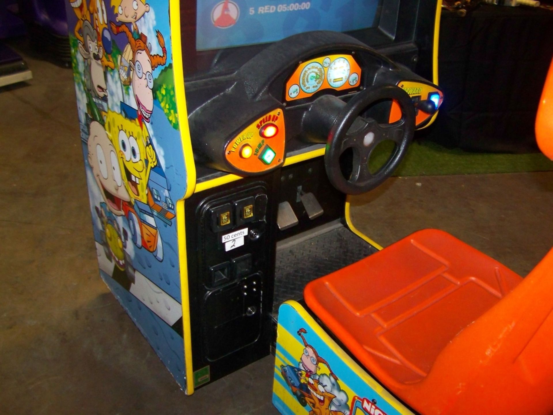 NICKTOONS RACING SITDOWN ARCADE GAME CHICAGO COIN - Image 6 of 6