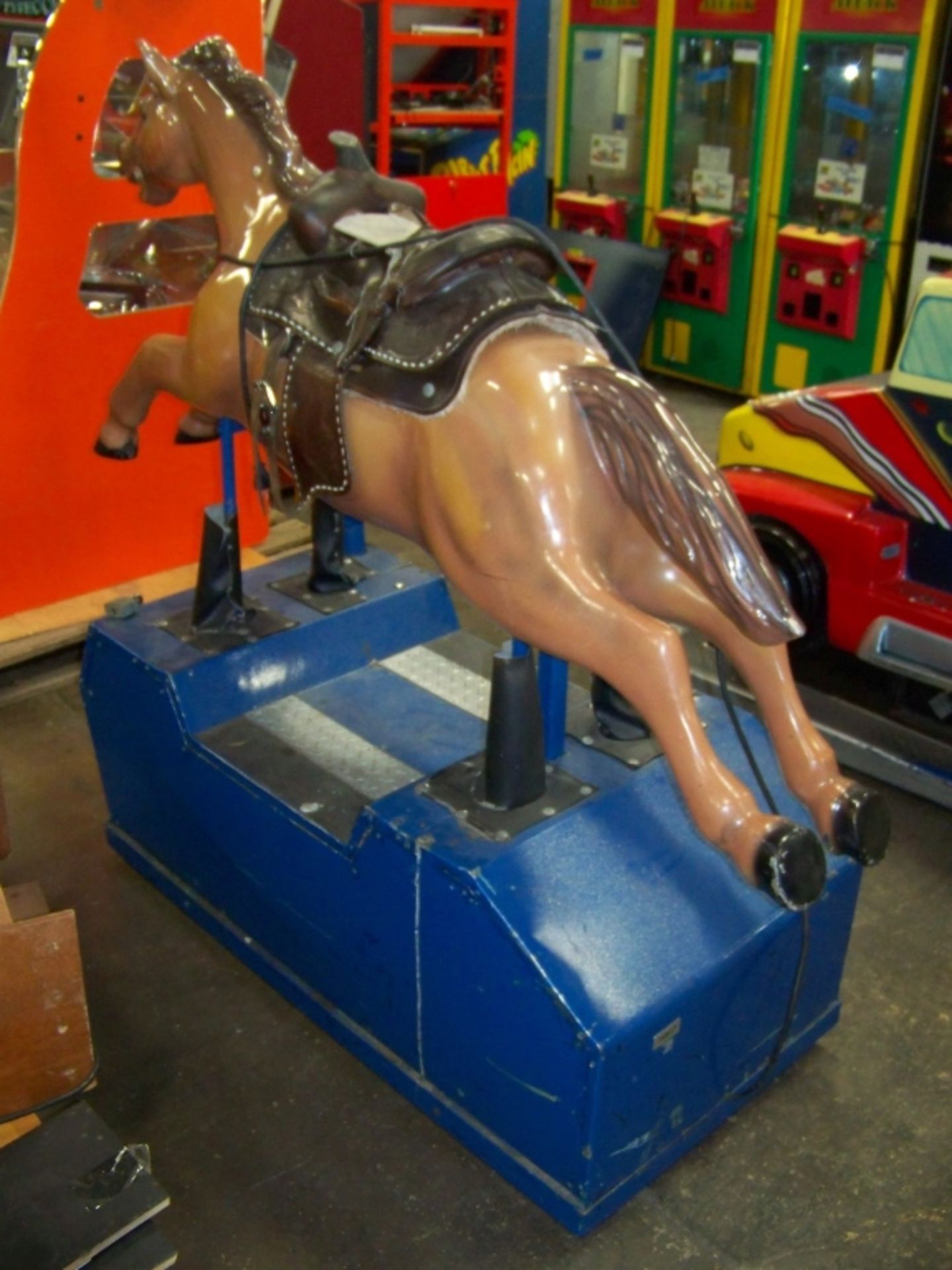 KIDDIE RIDE LEATHER SADDLE HORSE COIN OP - Image 2 of 5