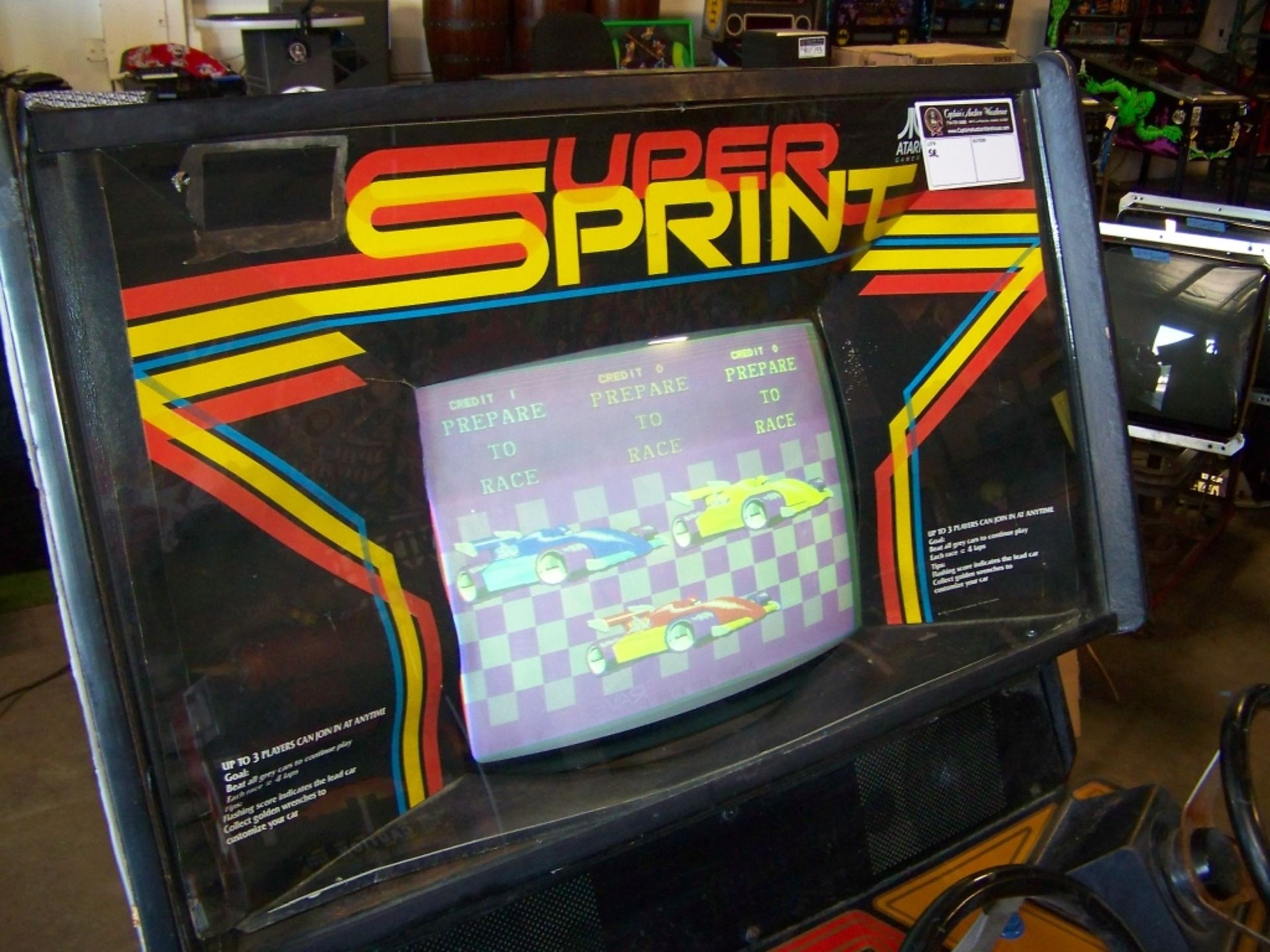 SUPER SPRINT 3 PLAYER ATARI CLASSIC ARCADE GAME - Image 4 of 7