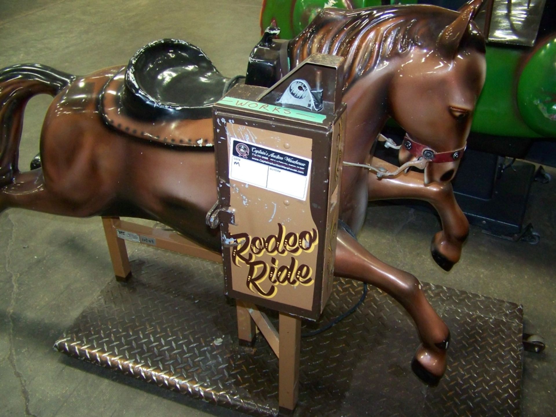 KIDDIE RIDE SINGLE SADDLE HORSE RODEO RIDE - Image 2 of 3