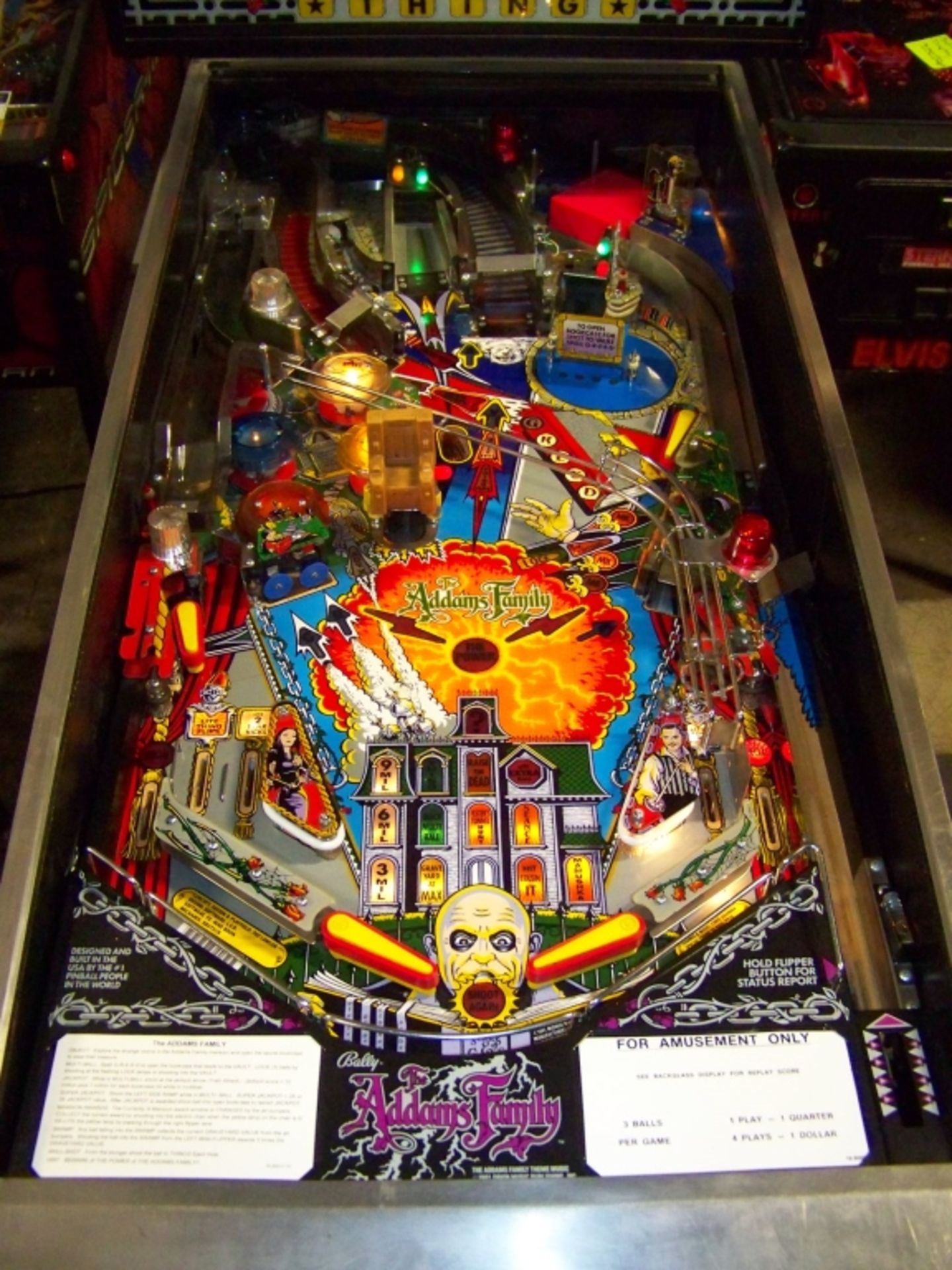 THE ADDAMS FAMILY PINBALL MACHINE BALLY 1992 - Image 9 of 15