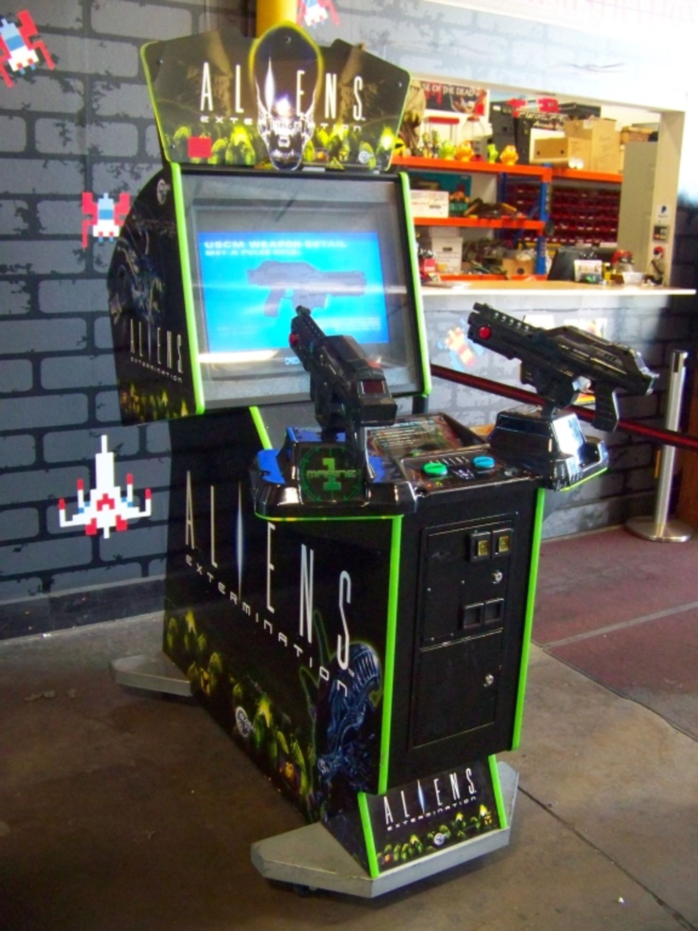 ALIENS EXTERMINATION FIXED GUN SHOOTER ARCADE GAME