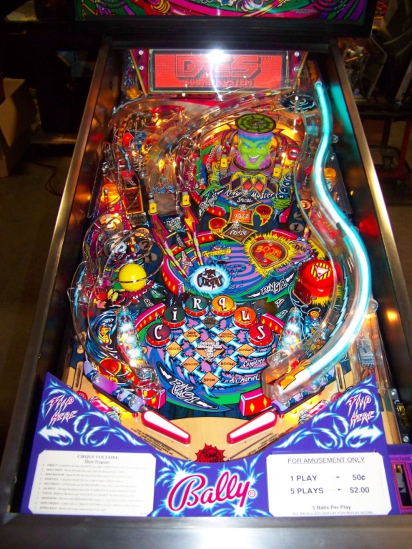 CIRCUS VOLTAIRE PINBALL MACHINE BALLY 1997 - Image 11 of 22