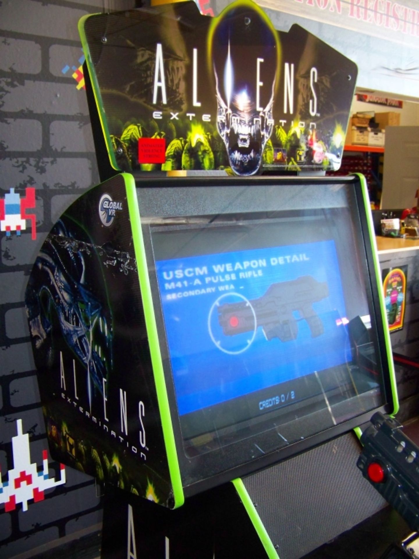 ALIENS EXTERMINATION FIXED GUN SHOOTER ARCADE GAME - Image 3 of 9