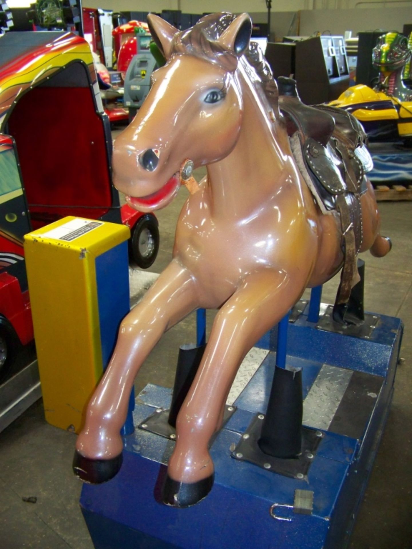 KIDDIE RIDE LEATHER SADDLE HORSE COIN OP - Image 3 of 5