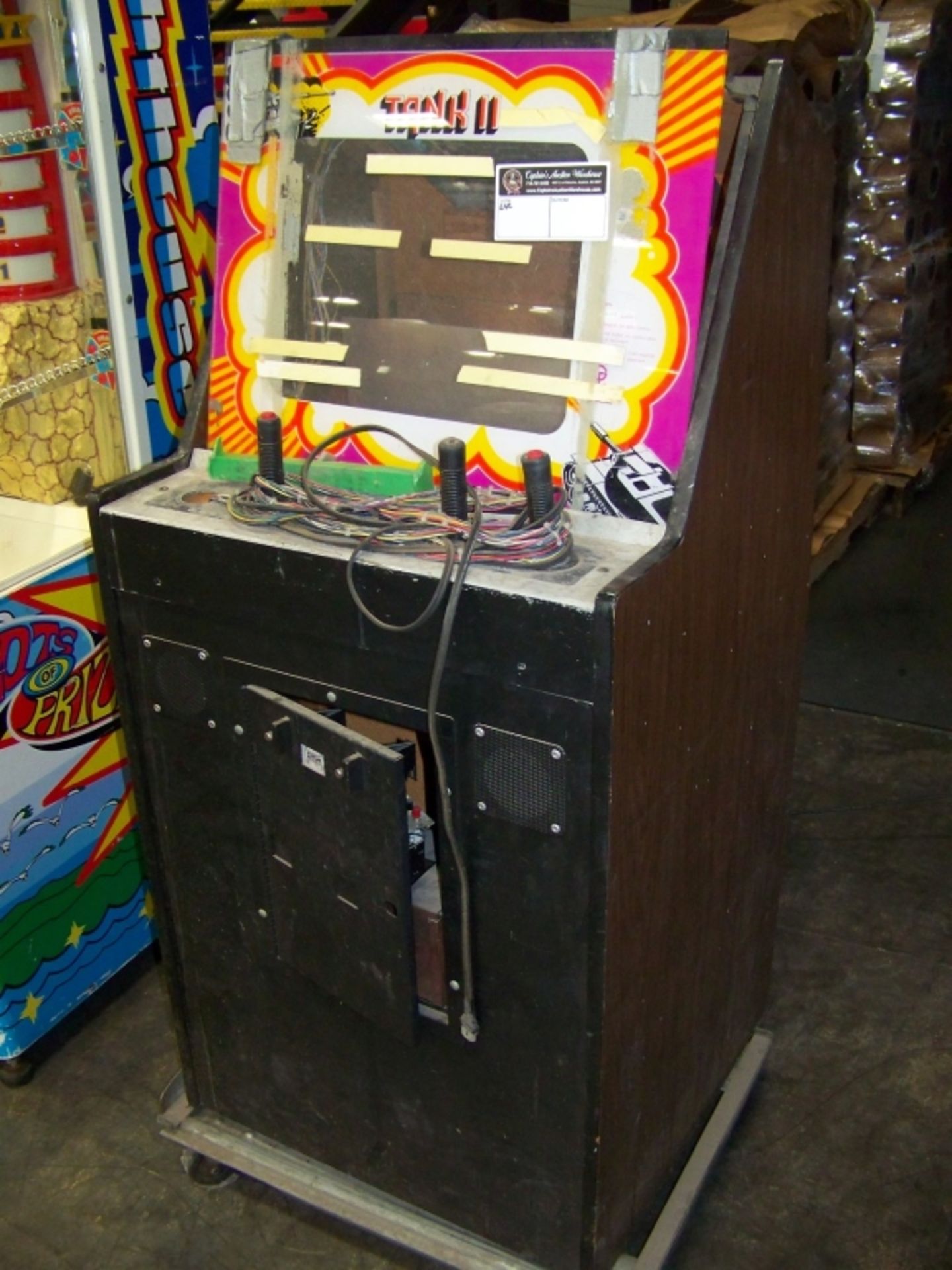 TANK II ARCADE GAME ANTIQUE PROJECT CABINET