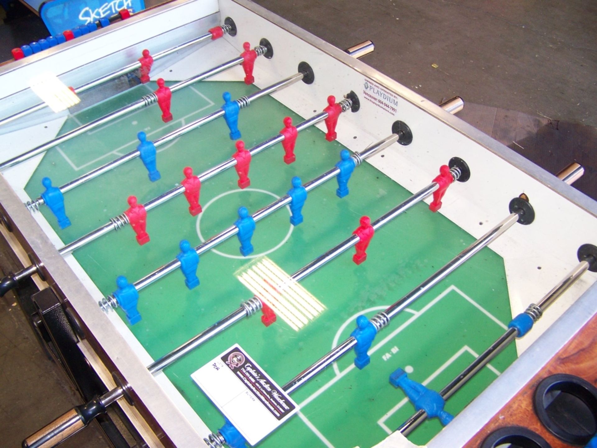 FOOSBALL TABLE COIN OP GLASS TOP CLOSED FA-BI - Image 2 of 7