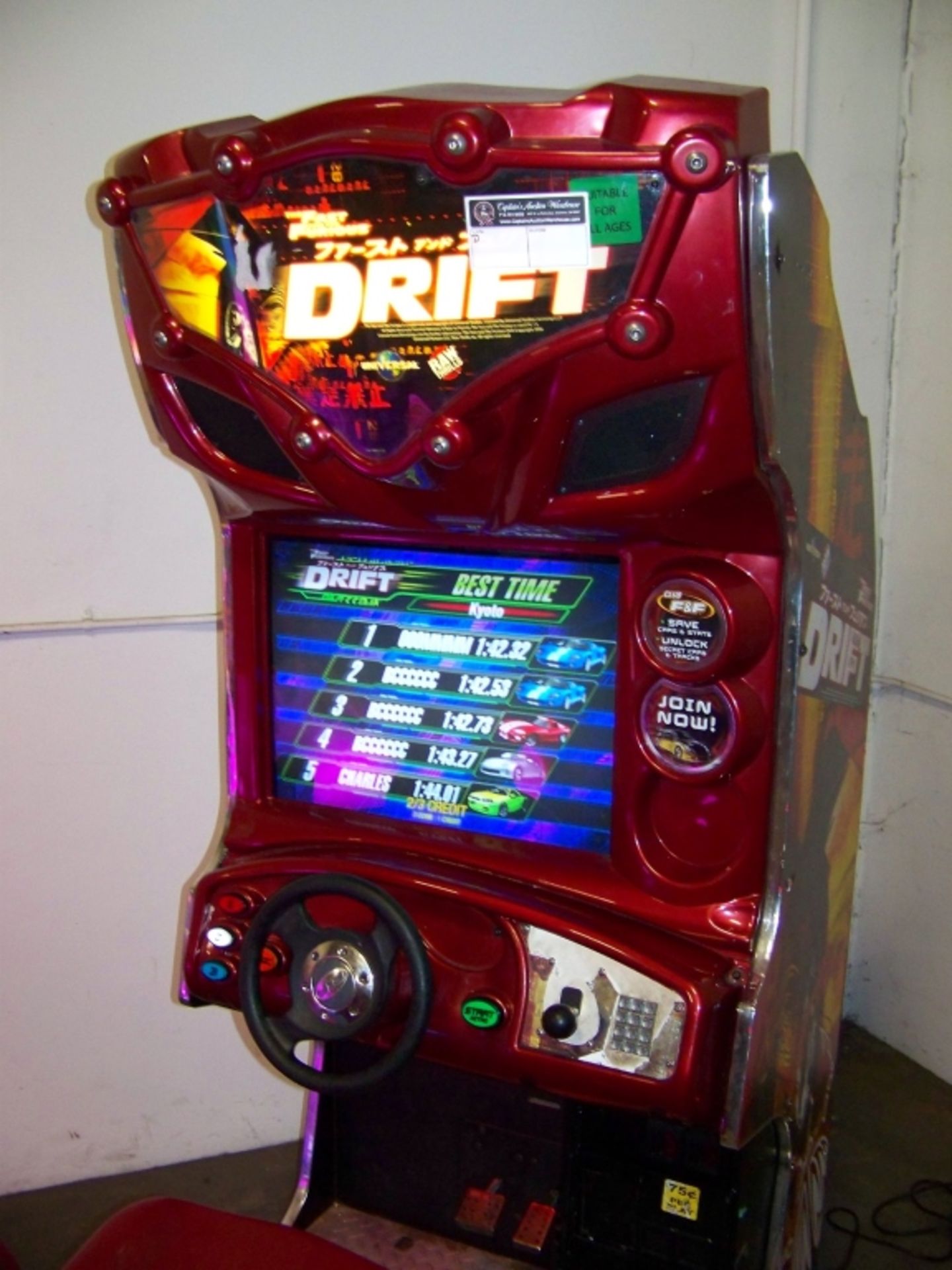 DRIFT FAST & FURIOUS DEDICATED RACING ARCADE GAME - Image 3 of 7