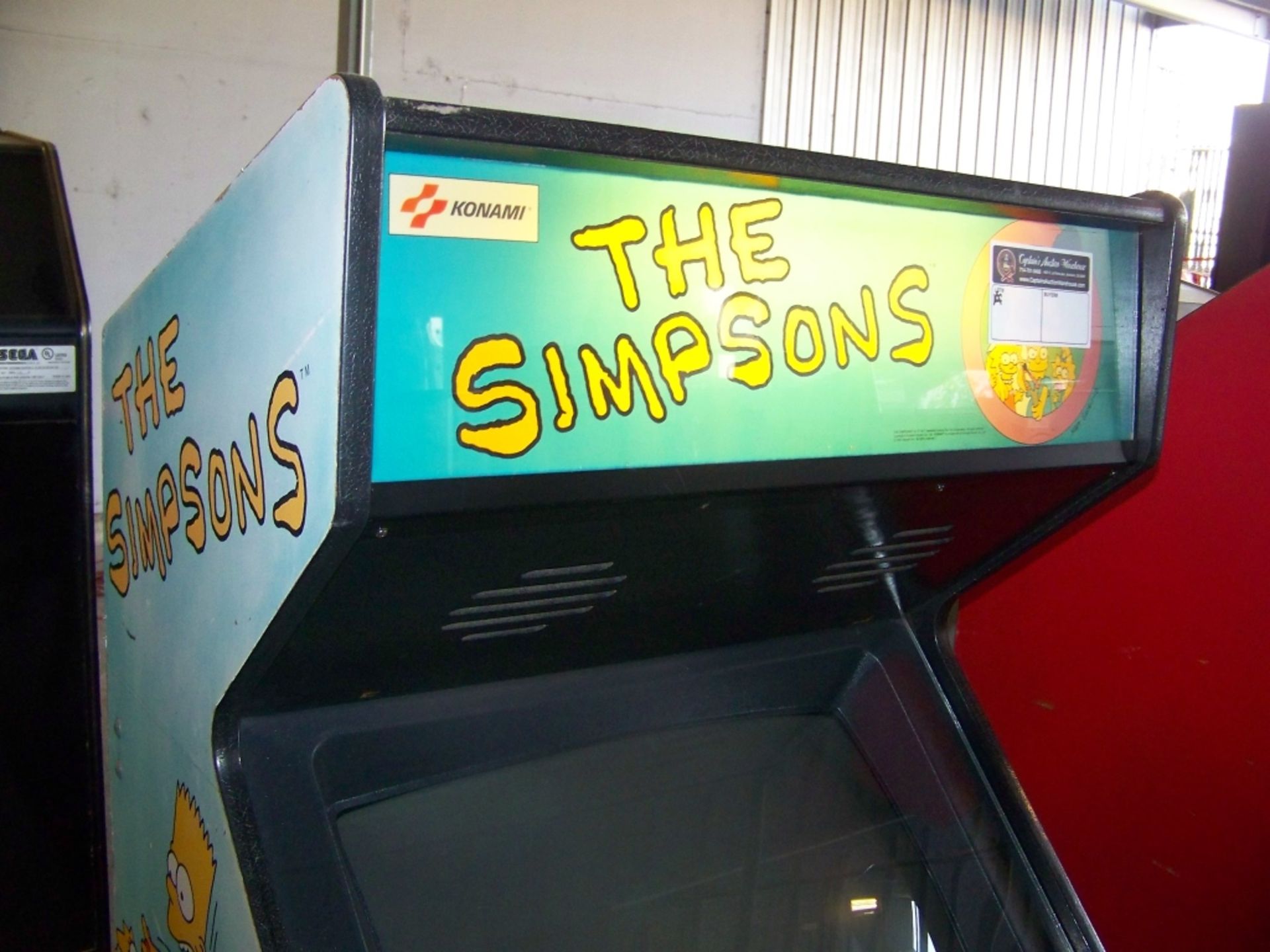 THE SIMPSONS 4 PLAYER DEDICATED ARCADE GAME KONAMI - Image 2 of 4