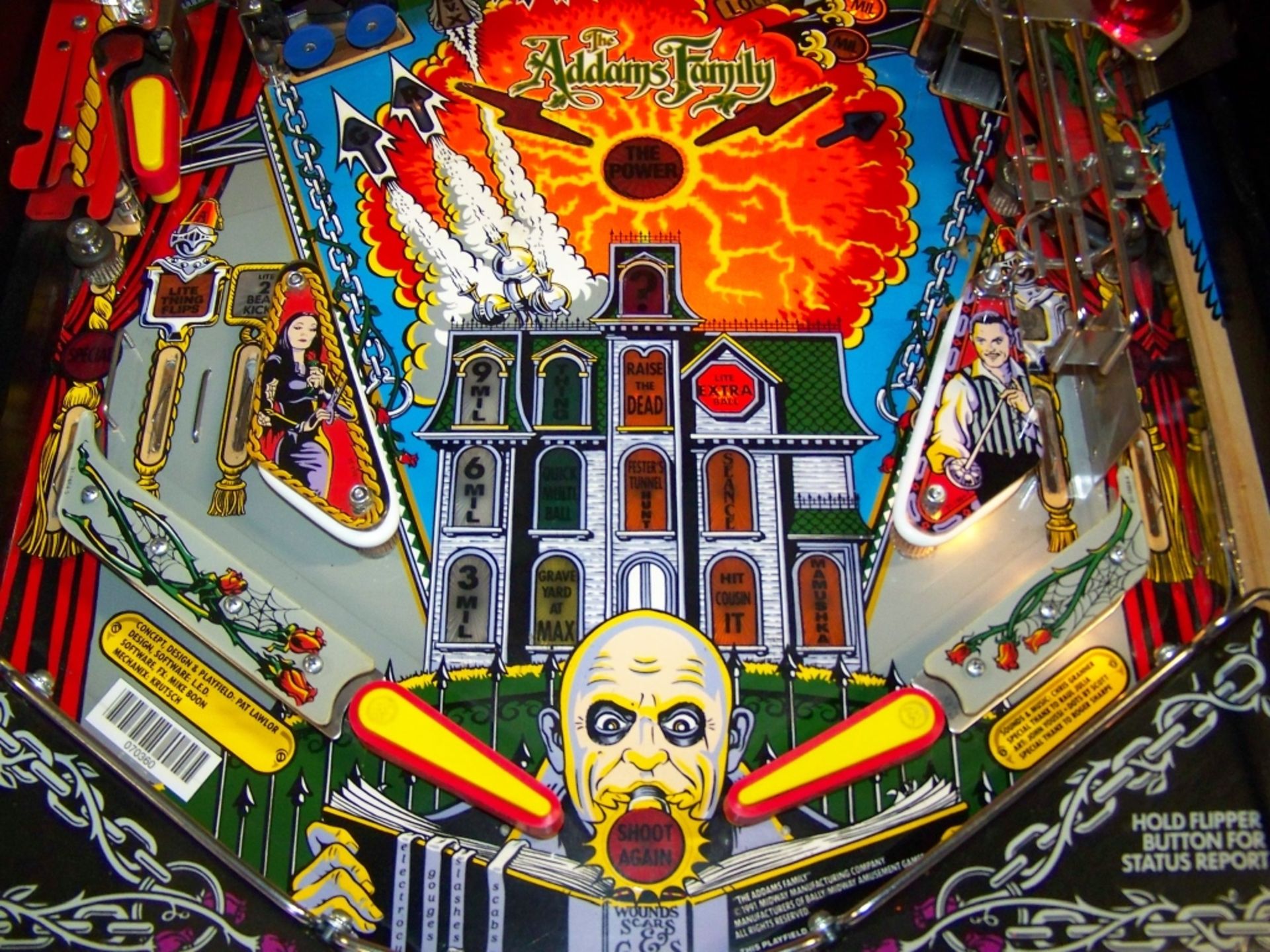 THE ADDAMS FAMILY PINBALL MACHINE BALLY 1992 - Image 11 of 15