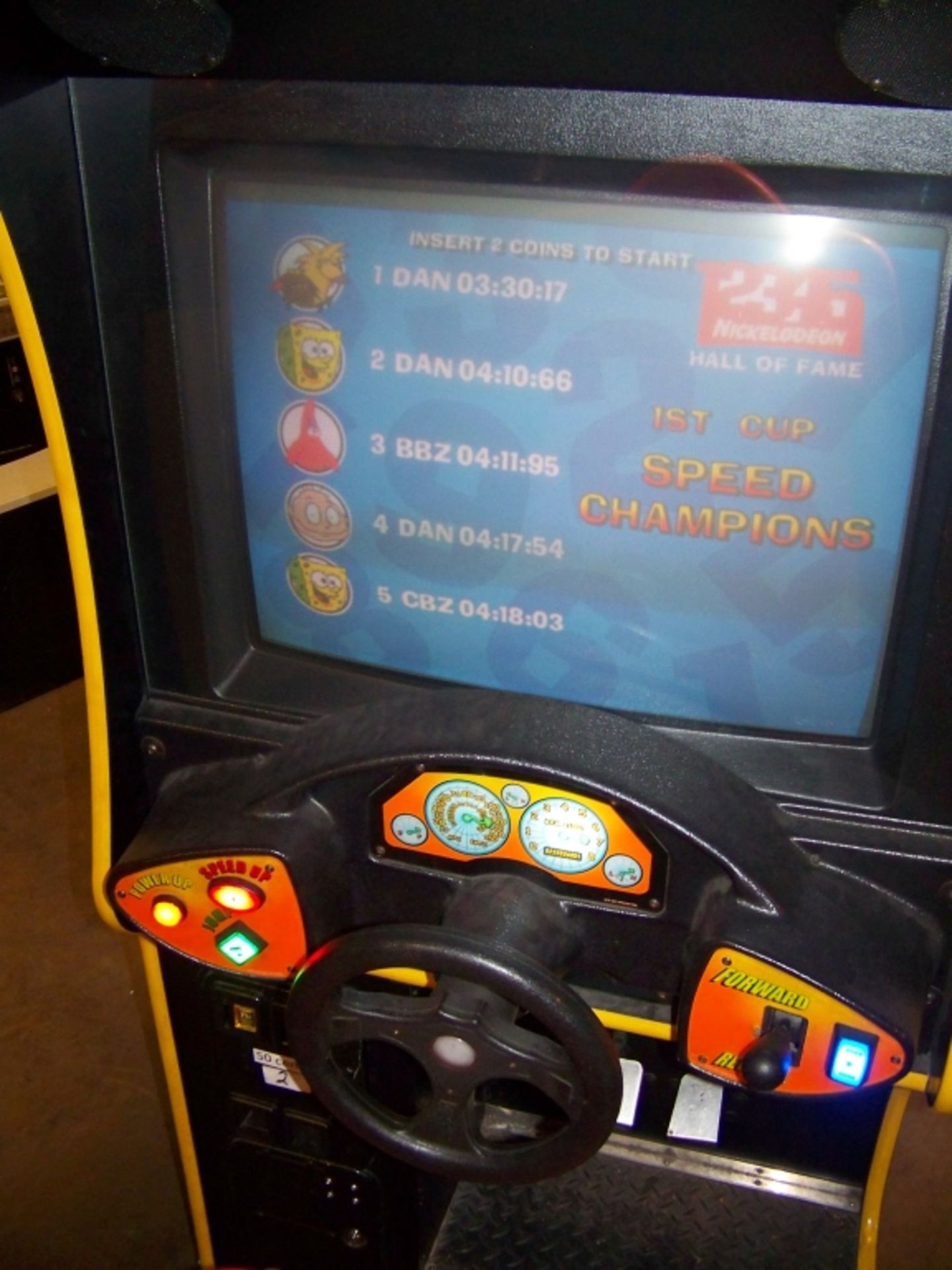 NICKTOONS RACING SITDOWN ARCADE GAME CHICAGO COIN - Image 3 of 6