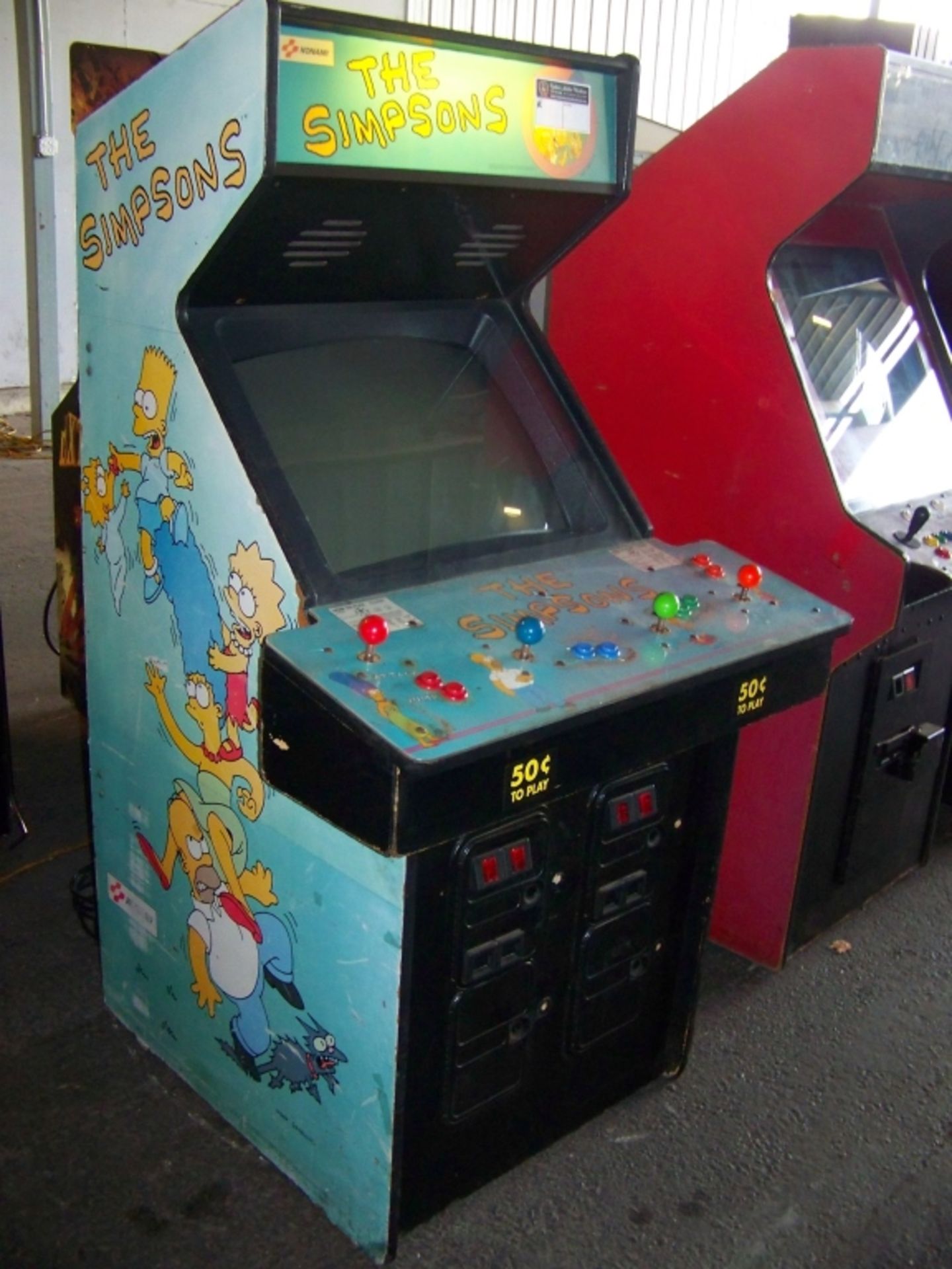 THE SIMPSONS 4 PLAYER DEDICATED ARCADE GAME KONAMI