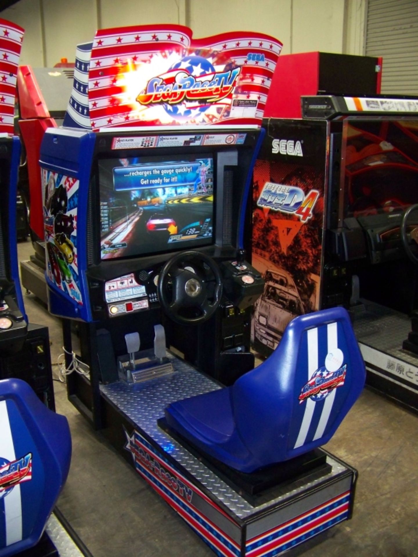 RACE TV SEGA SITDOWN RACING ARCADE GAME