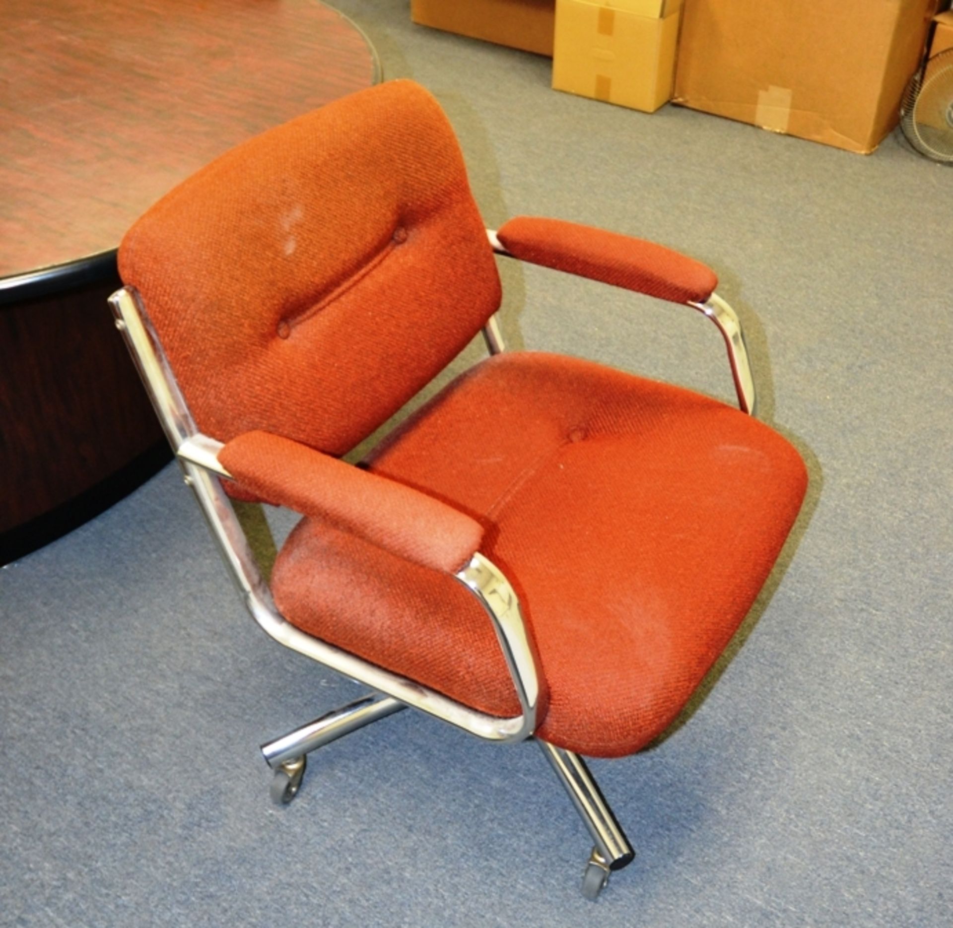 Rolling Swivel Arm Chairs