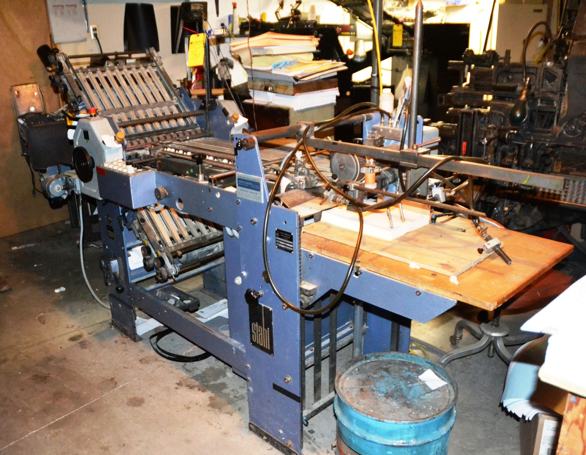 Stahl Folding Machine with Right Angle Attachment, Air Feed, Machine# T49/4-47/4-F.2