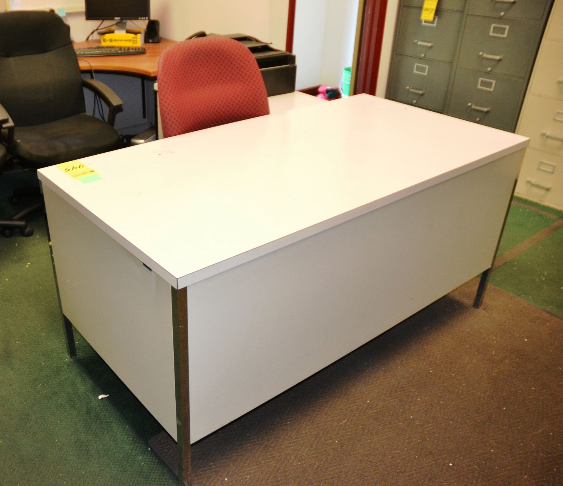 Desk with Returner and Red Chair