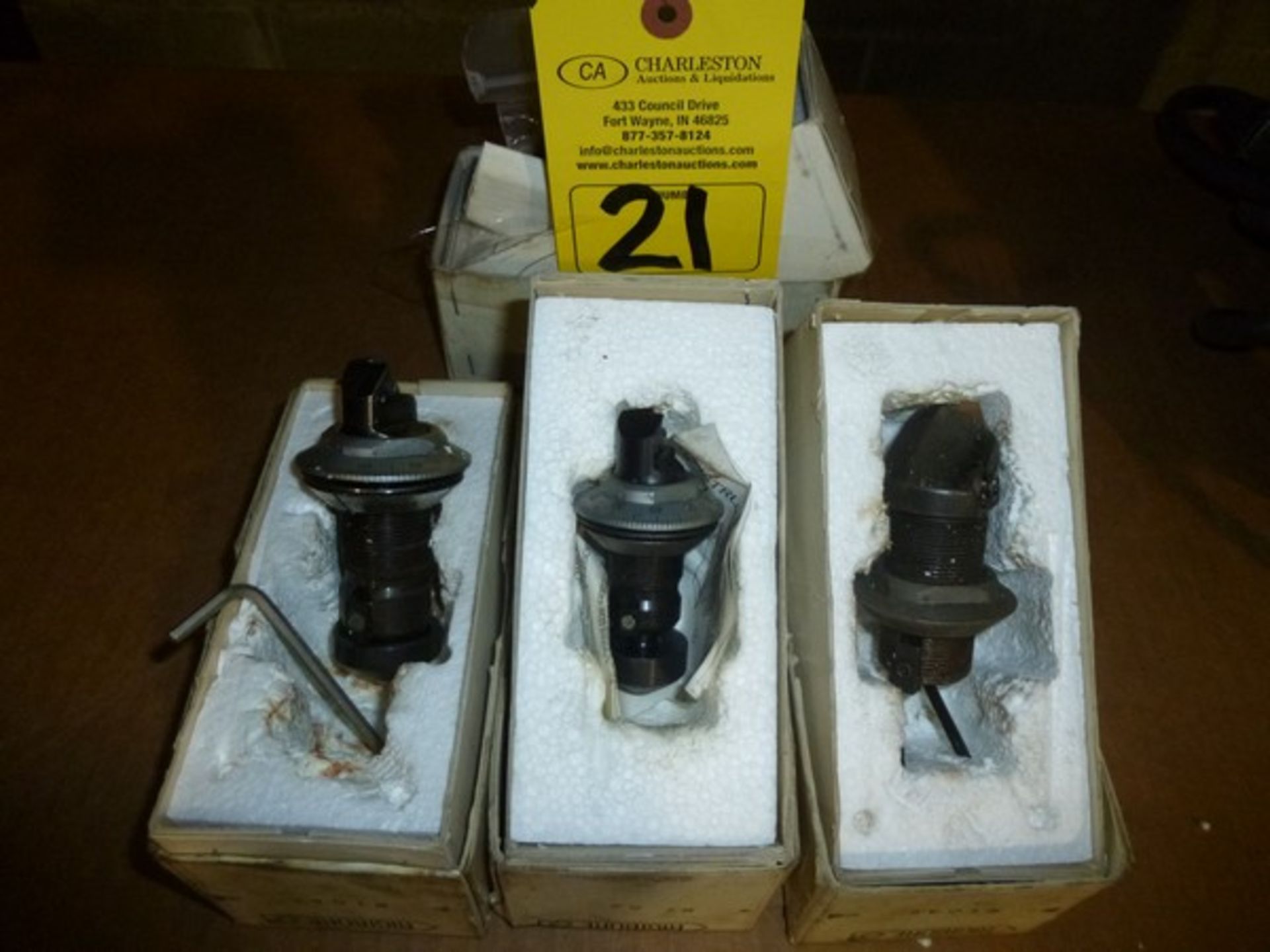 Qty 3 Rigibore microboring heads (1) R7A2 (2) R10A2