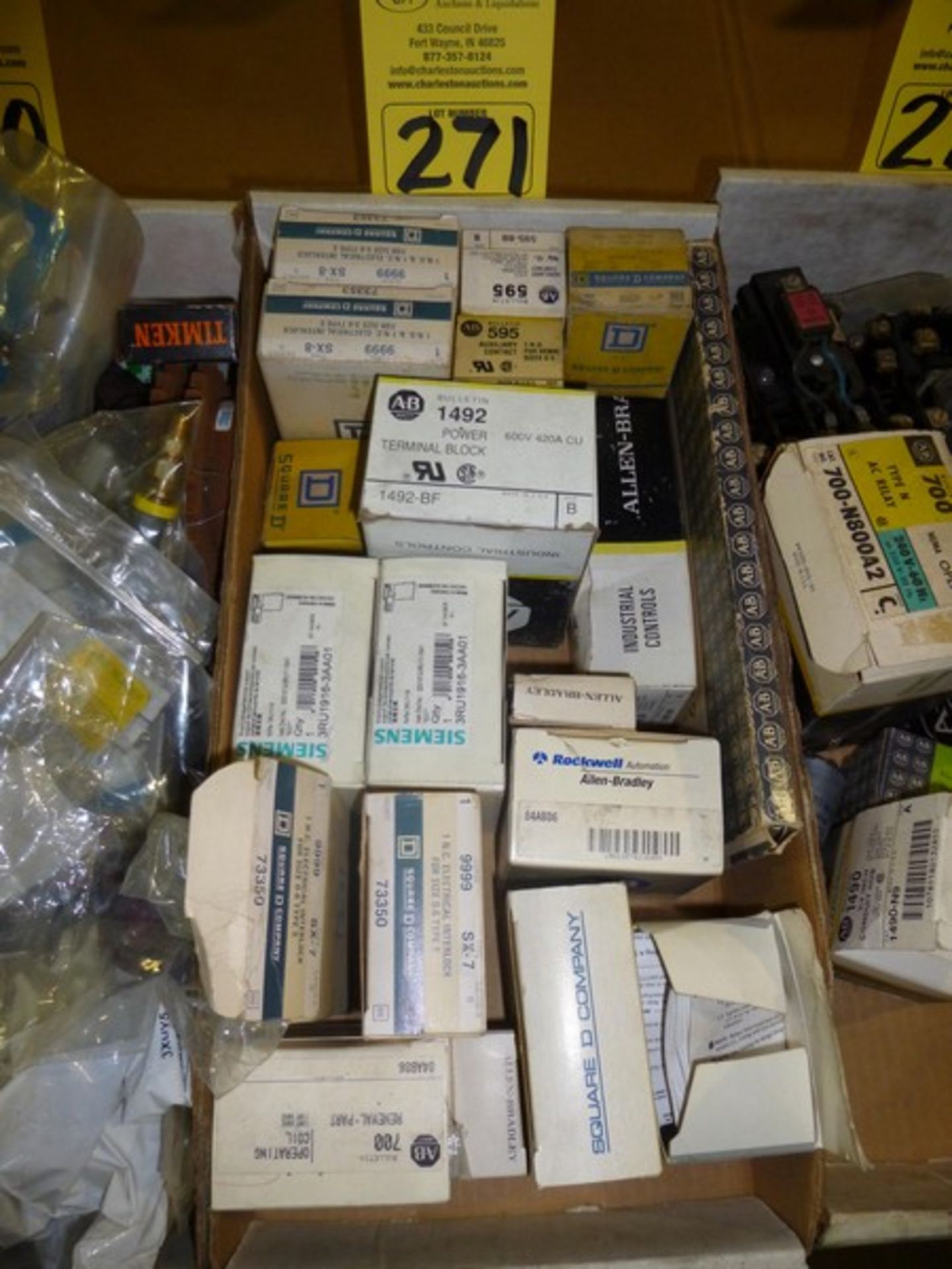 Assorted electrical from Square D; Siemens; Allen Bradley; etc