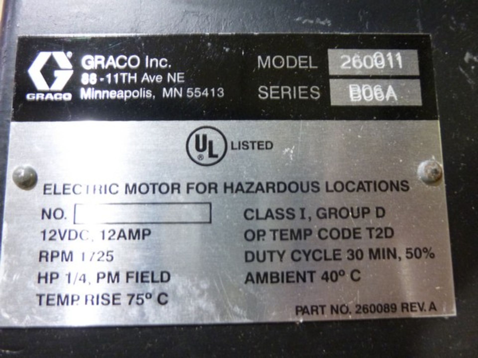 Graco Electric pump Model 260011 Series B06A New, shows shelf wear - Image 3 of 3