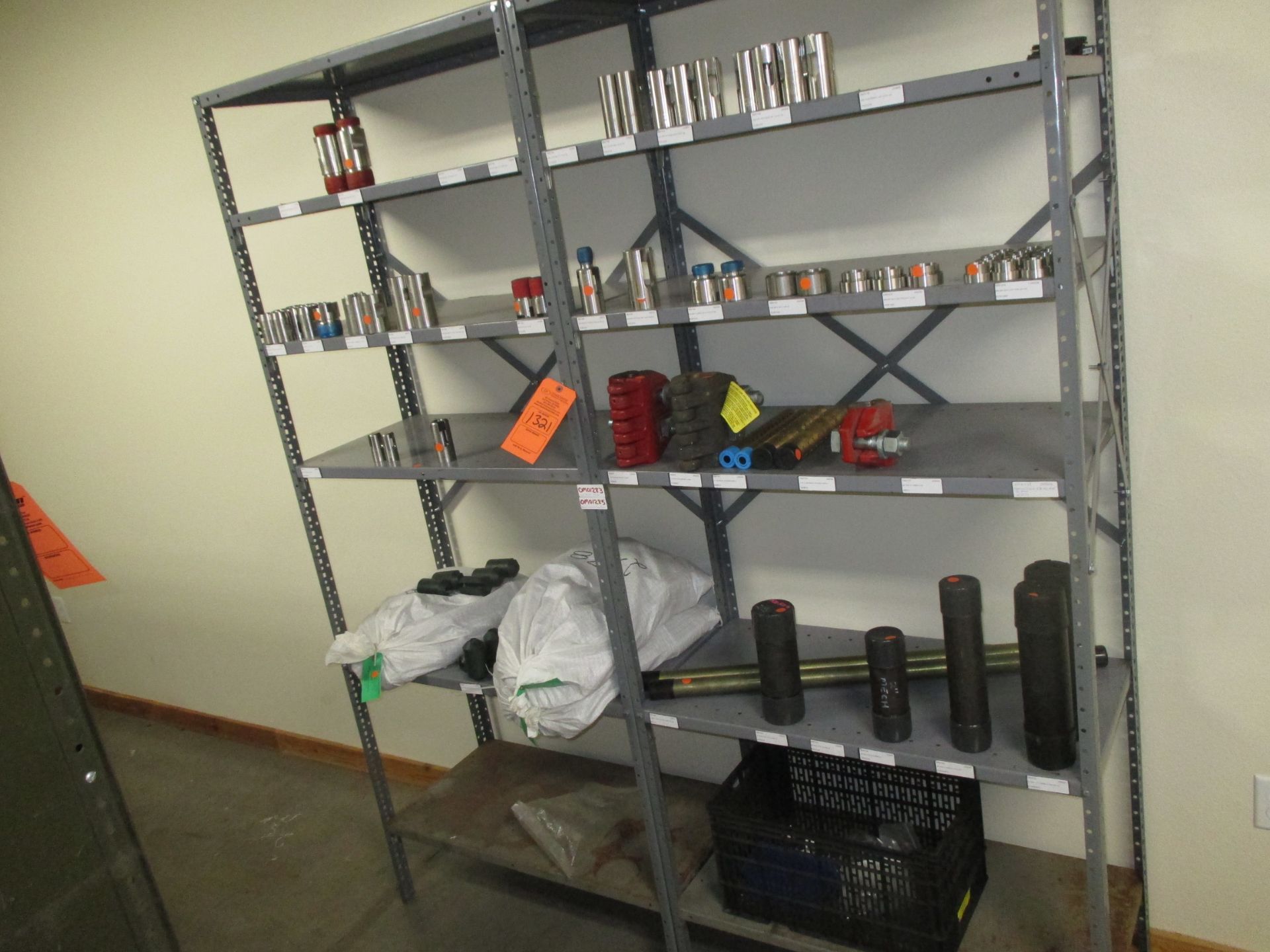 CONTENT OF SHELF INCLUDING ALL CLAMPS; ENDURALL ROD GUIDES; CONNECTORS & TUBES OF VARIOUS SIZES (