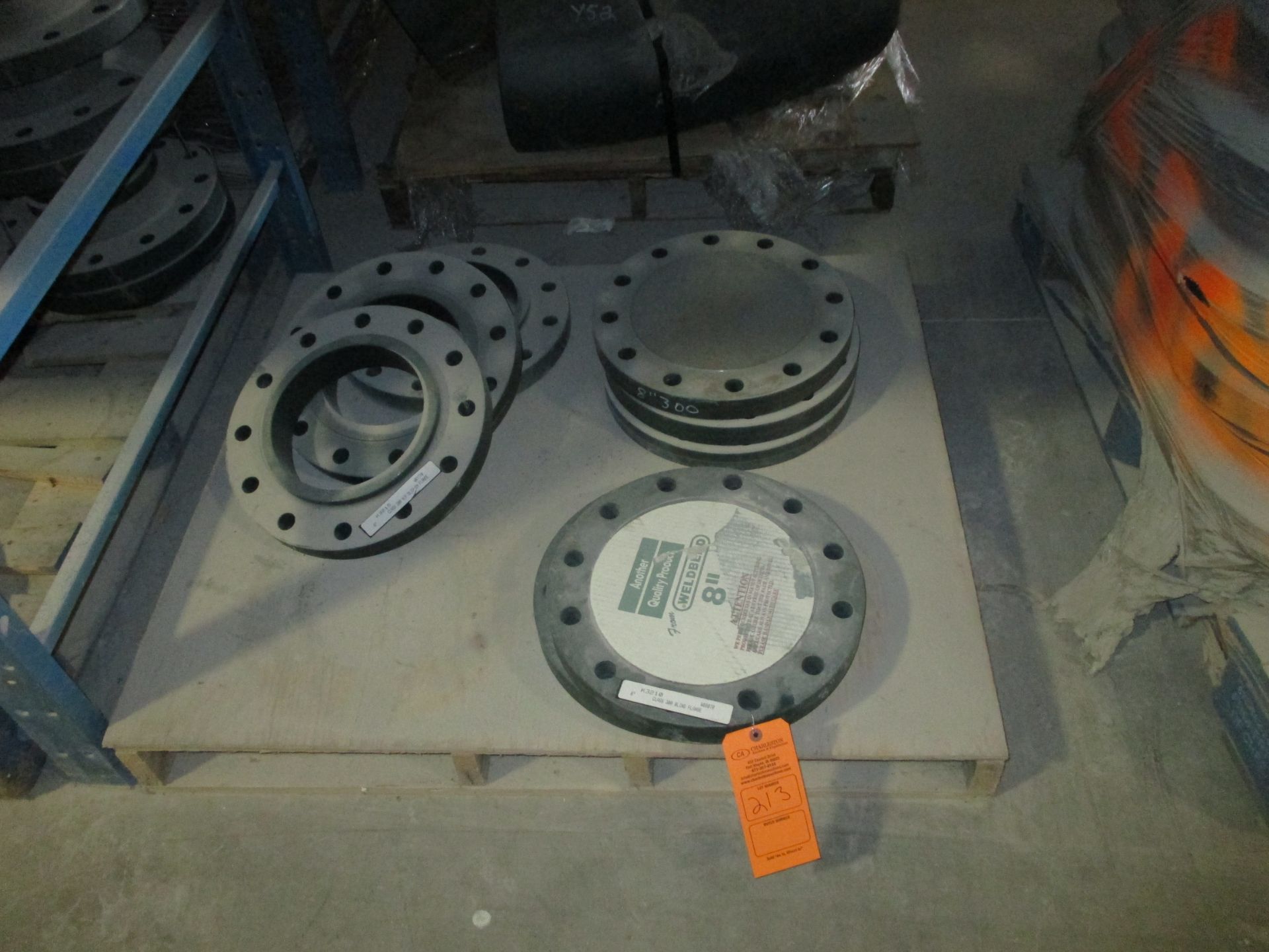 (3) WELDBEND 8" CL300 R/F SLIP-ON FLANGE; (5) WELDBEND 8" CL300 BLIND FLANGE(LOCATED AT 400