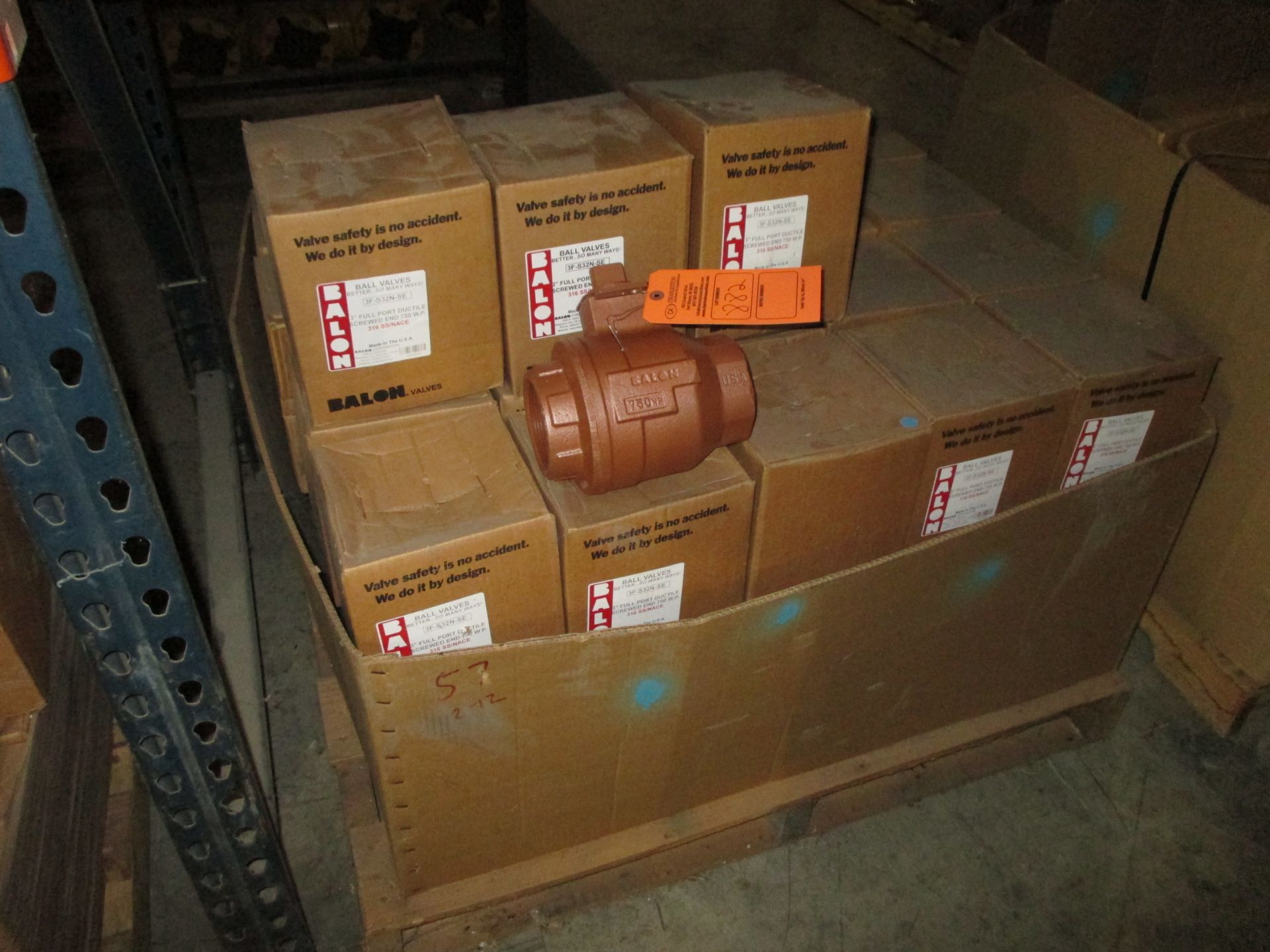 (52) BALON M#3F-S32N-SE 3" FULL PORT DUCTILE SCREWED END; 750 W.P. 316SS/NACE BALL VALVE(LOCATED