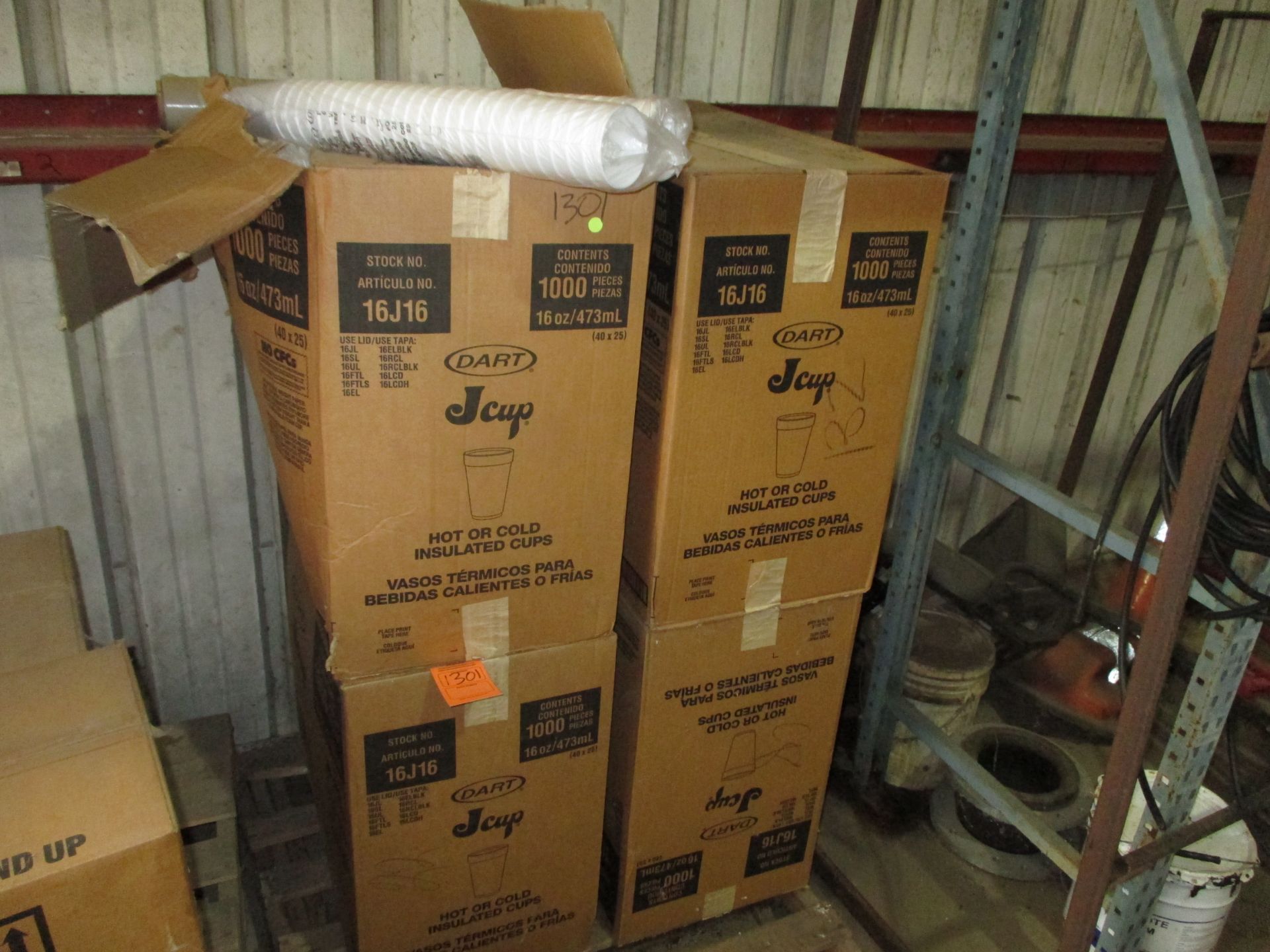 PALLET OF 4 BOXES(1000/BOX) DART J CUP; INSULATED (LOCATED AT 100 INDUSTRIAL AVE KILGORE TX 75662)