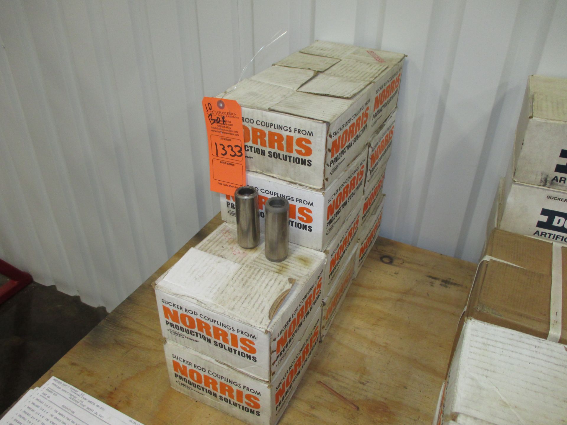 (10) BOXES NORRIS SUCKER ROD COUPLING 5/8" FSSA (LOCATED AT 100 INDUSTRIAL AVE KILGORE TX 75662)