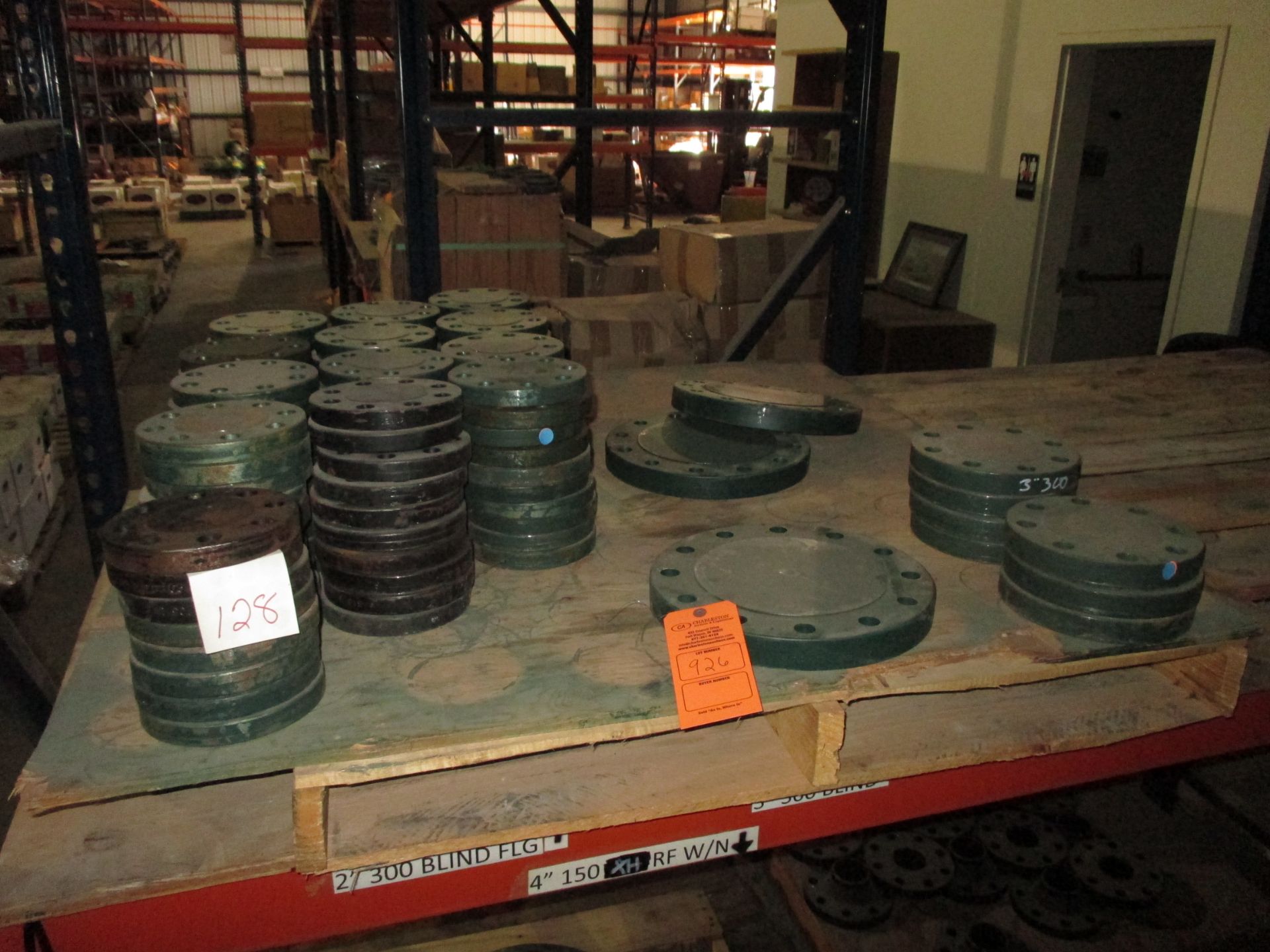 LOT OF WELDBEND BLIND FLANGE INCLUDING: (128) 2" 300 (7) 3" 300 (3) 6" 300(LOCATED AT 1731 S. SAN