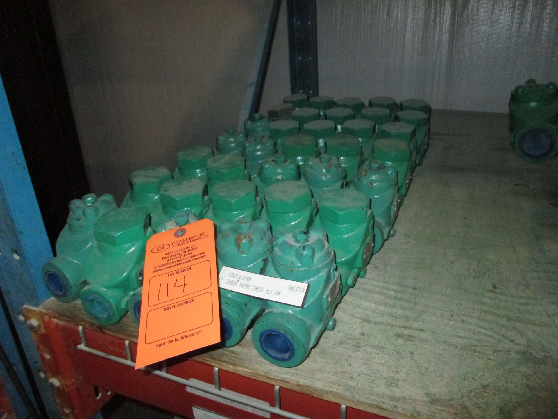 (35) 1" SWING CHECK VALVE IMP; 2000#(LOCATED AT 500 BEARCAT ROAD ALEDO, TX 76008)