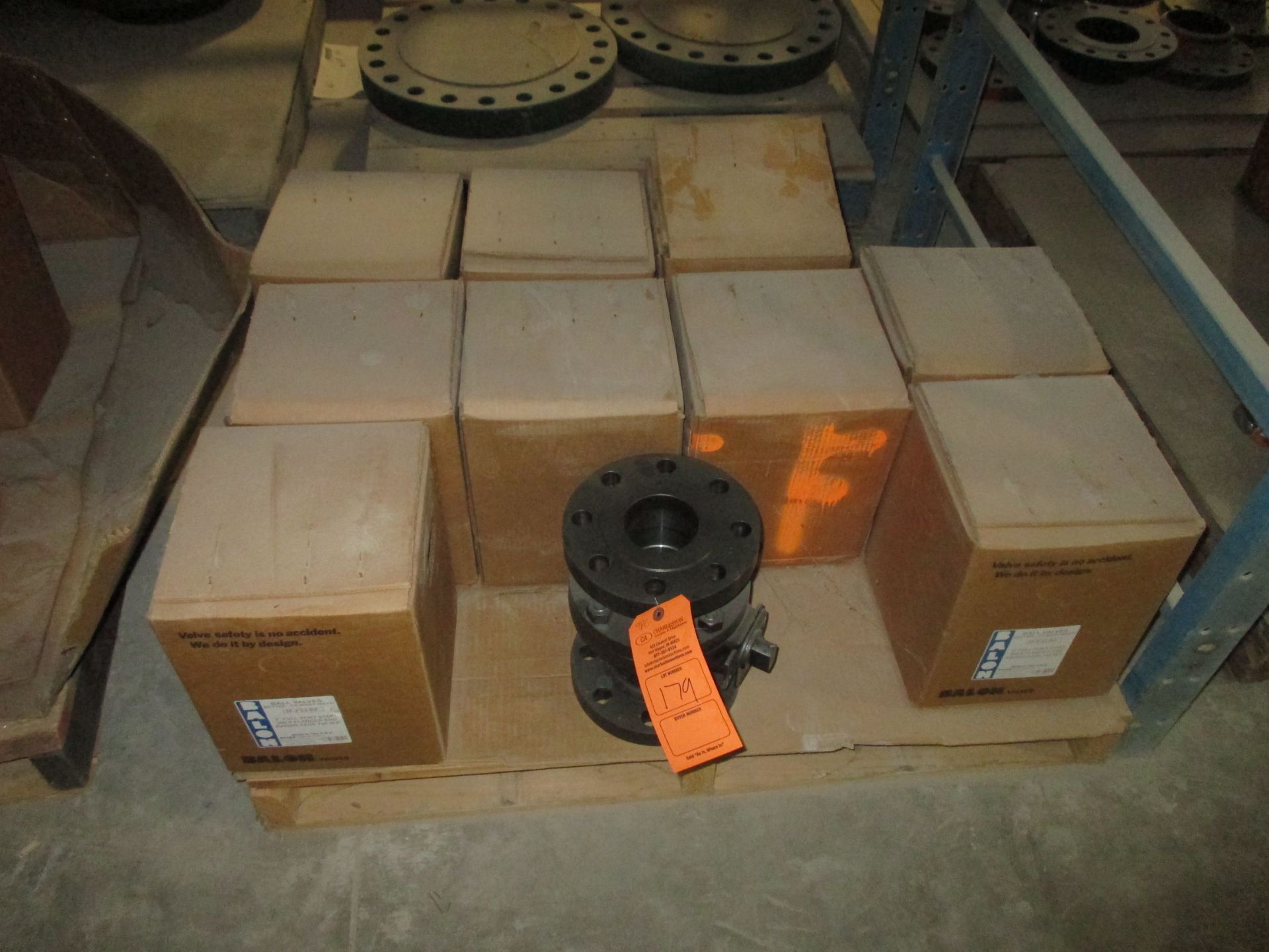 (9) BALON 3F-F33-RF 3" FULL PORT STEEL 300# FLANGED END RAISED FACE 740 W.P.(LOCATED AT 400