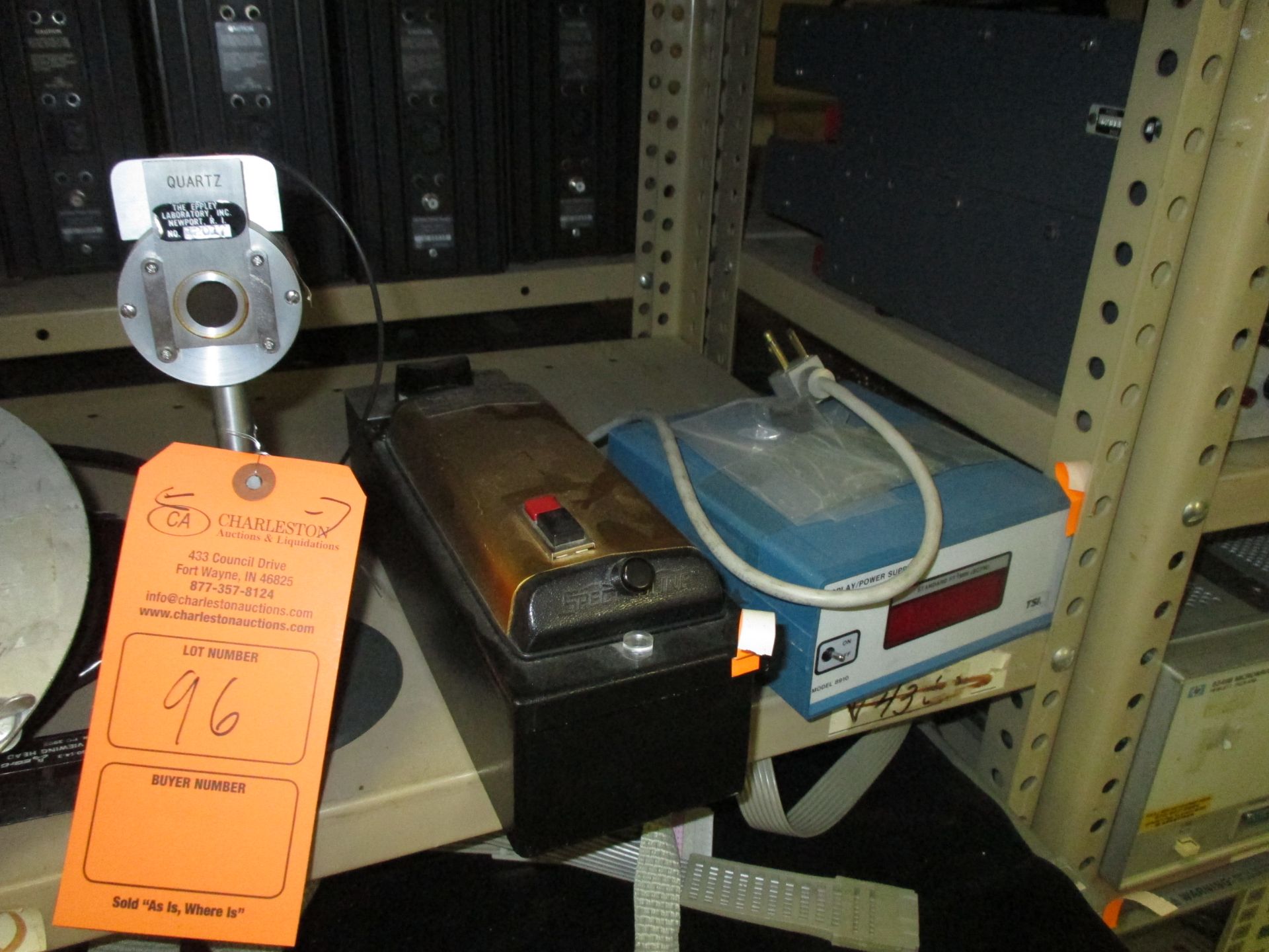 CONTENTS OF TOP SHELF INCLUDING TSI DISPLAY/POWER SUPPLY M#8910; INSTRUMENTS FOR INDUSTRY VOLT METER - Image 2 of 3