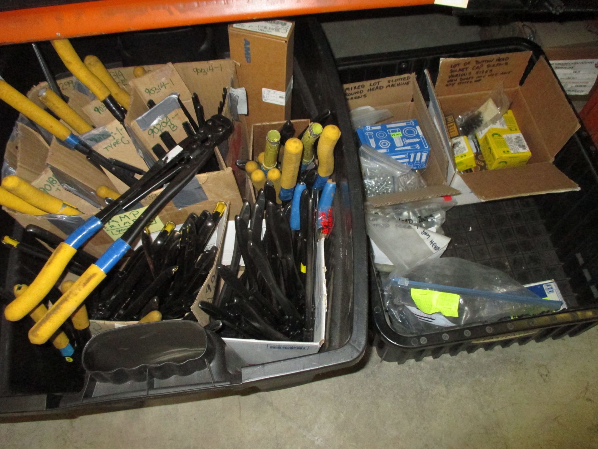 CONTENTS OF BOTTOM SHELF INCLUDING FUSE HOLDERS; RELAYS; CRIMPERS; BOLTS; SCREWS; FASTENERS & MORE - Image 2 of 4