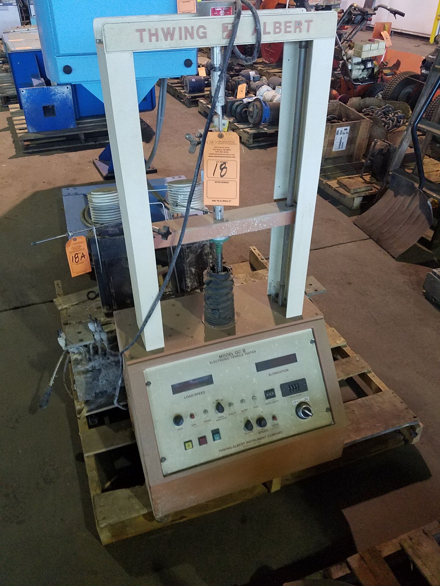 THWING ALBERT ELECTRONIC TENSILE TESTER MODEL# QC2