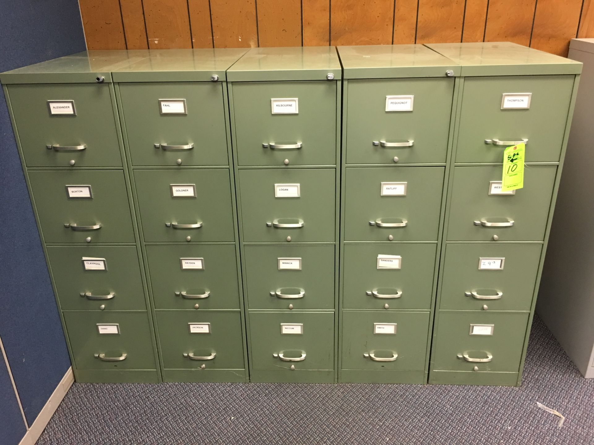 (5) 4-DOOR FILE CABINETS