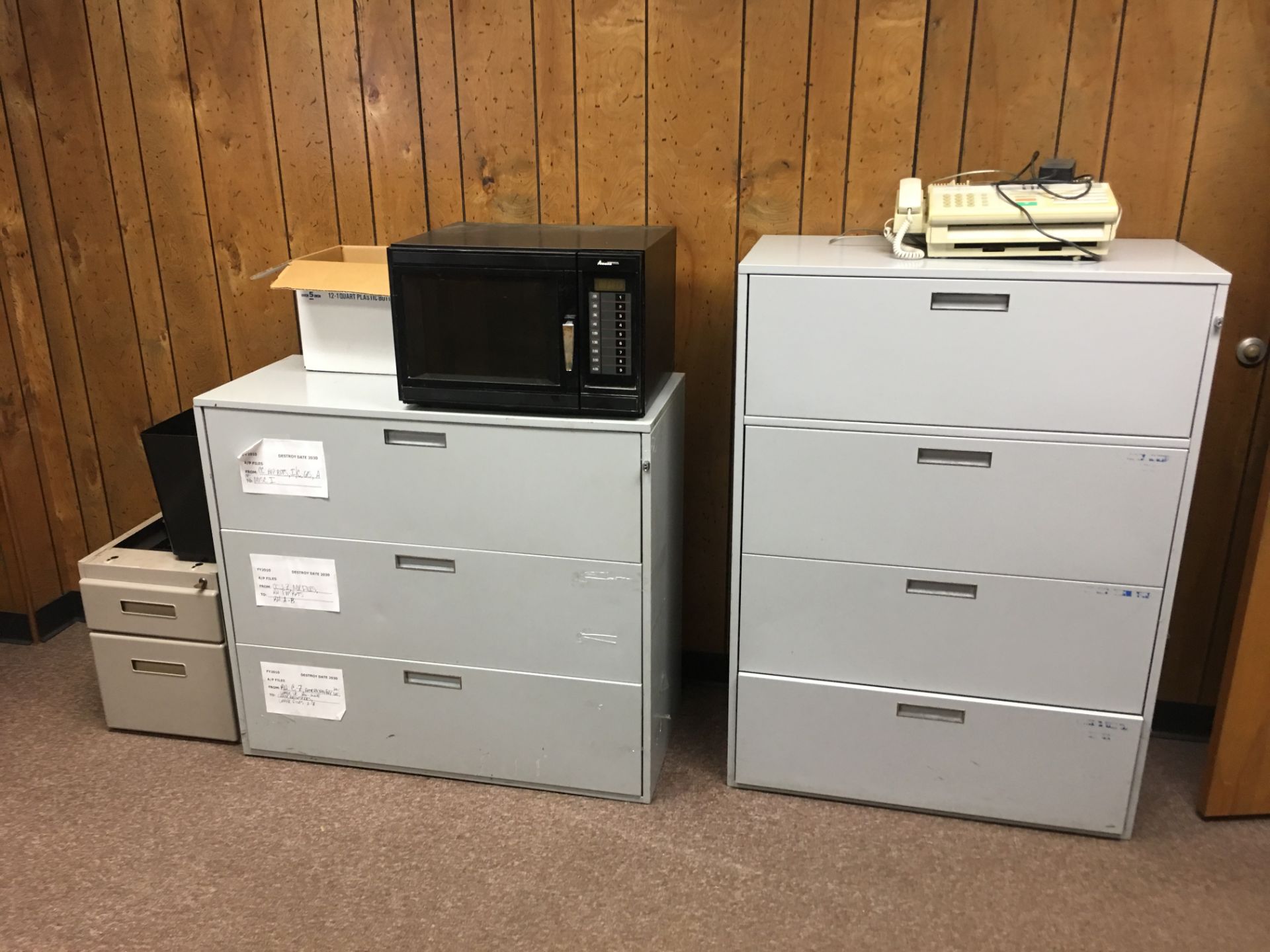 CONTENTS OF ROOM INCLUDING SEVERAL FILE CABINETS, SHARP MFO-550, WORK STATION, HAIER MINIFRIDGE, - Image 3 of 3