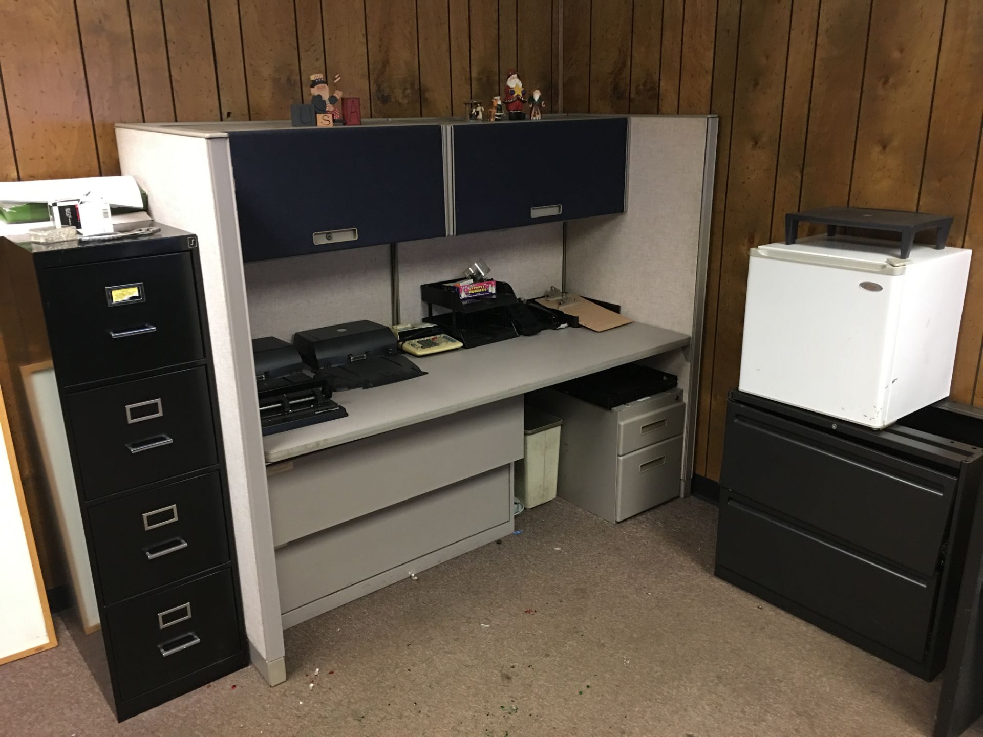 CONTENTS OF ROOM INCLUDING SEVERAL FILE CABINETS, SHARP MFO-550, WORK STATION, HAIER MINIFRIDGE, - Image 2 of 3