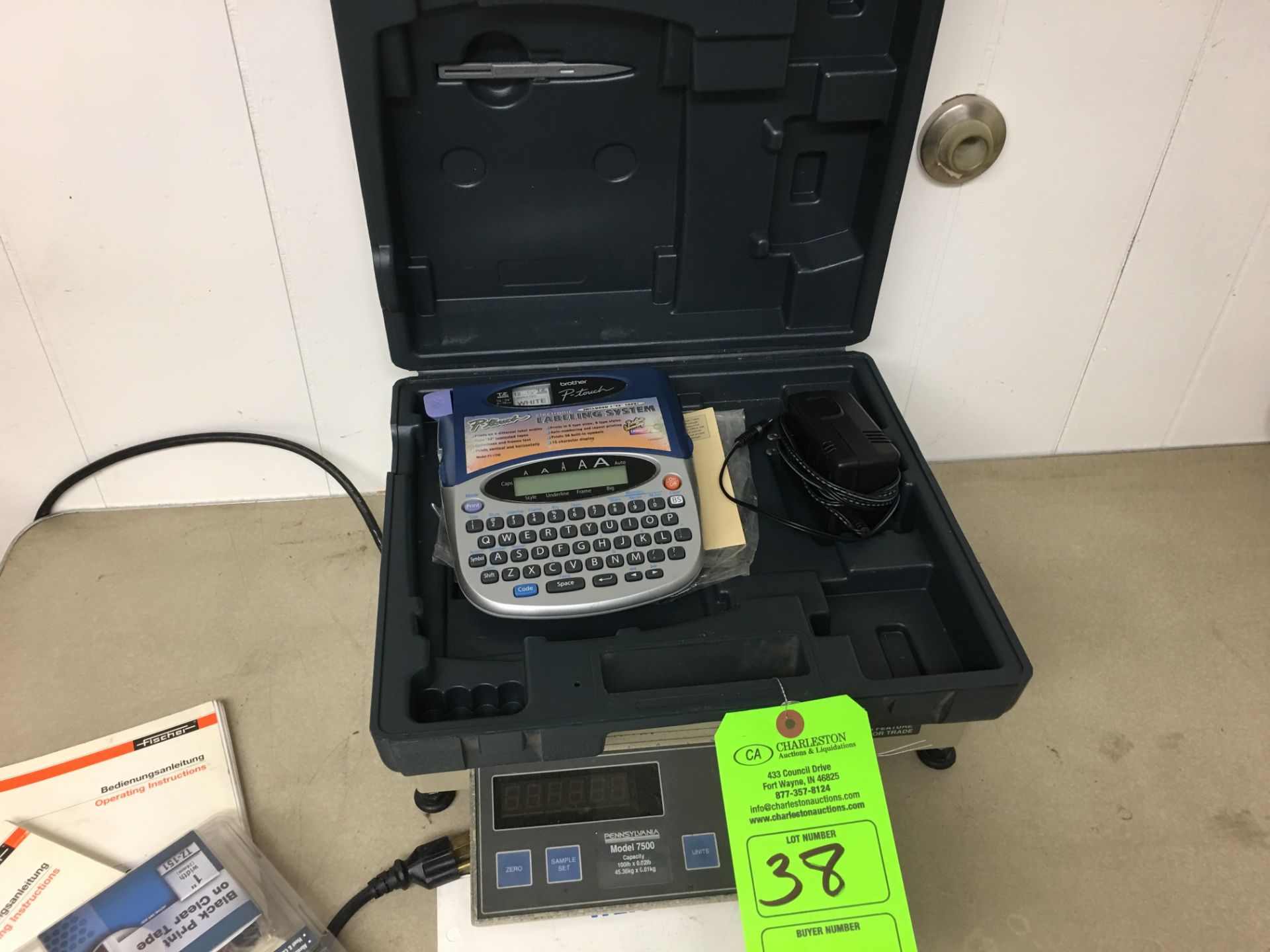 BROTHER P-TOUCH LABELING SYSTEM & PENNSYLVANIA 7500 DIGITAL SCALE