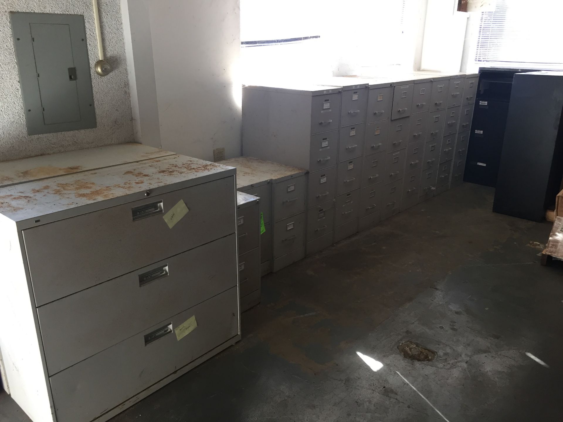 LOT OF (15) FILING CABINETS(LOCATED AT: 2651 S. 600 E. COLUMBIA CITY, IN 46725)