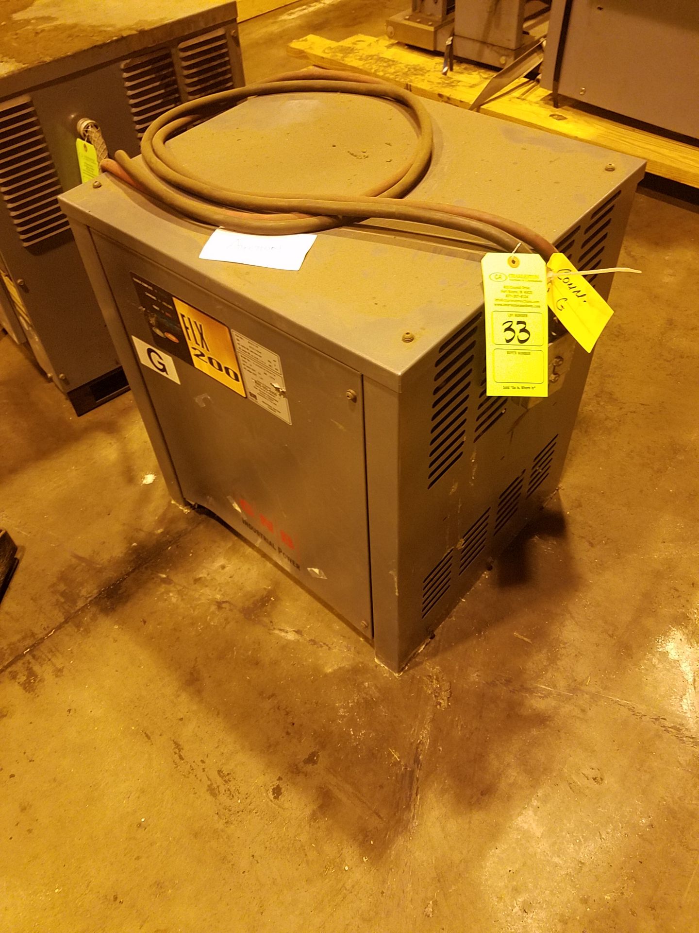 GNB 36 VOLT BATTERY CHARGER MODEL FLX200 S#07G1105M(LOCATED AT 880 MAPLE AVE, CONNEAUT, OH 44030)