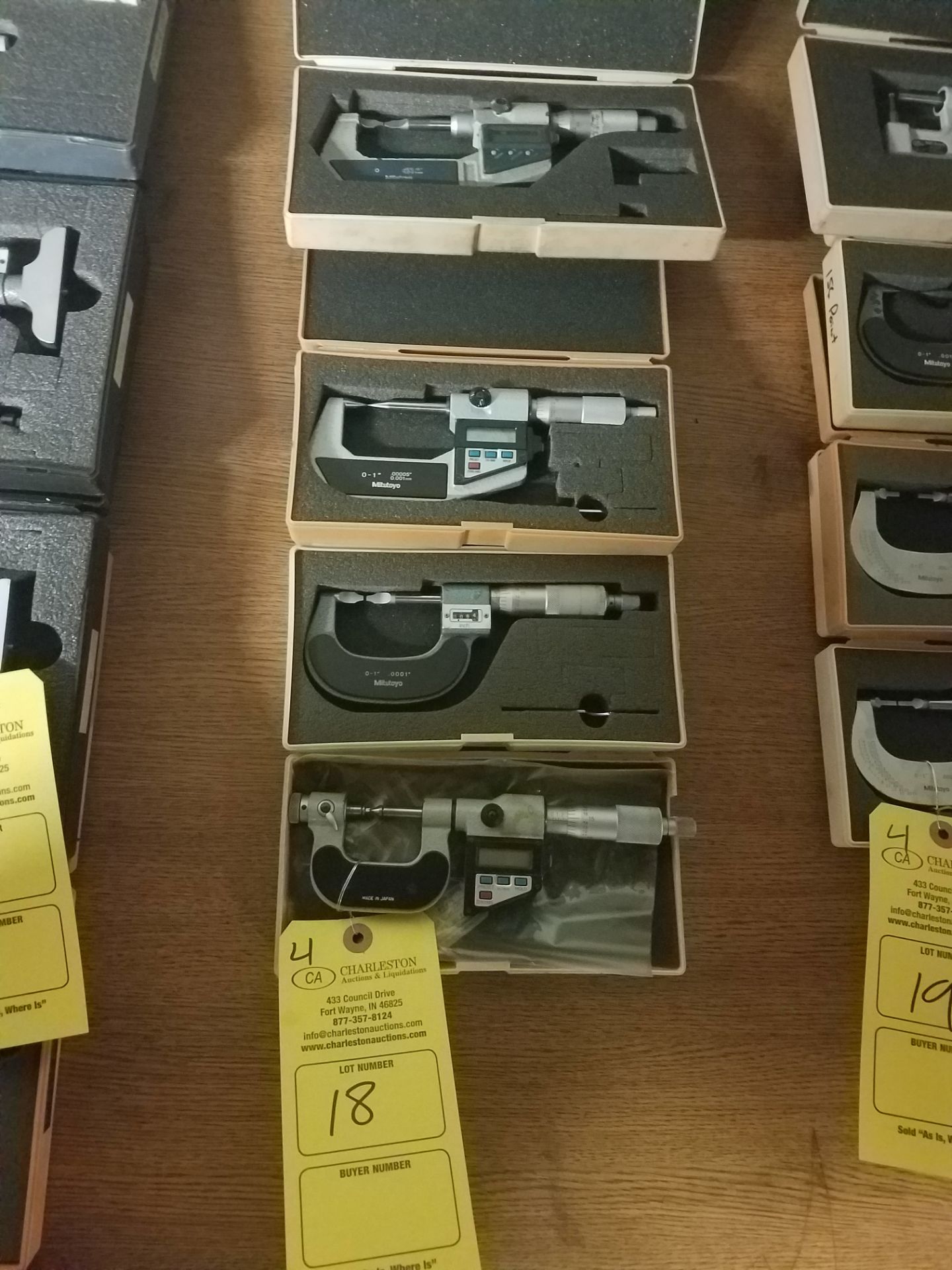 (4) MITUTOYO MICROMETER (LOCATED AT 2651 S 600 E. COLUMBIA CITY, IN 46725)