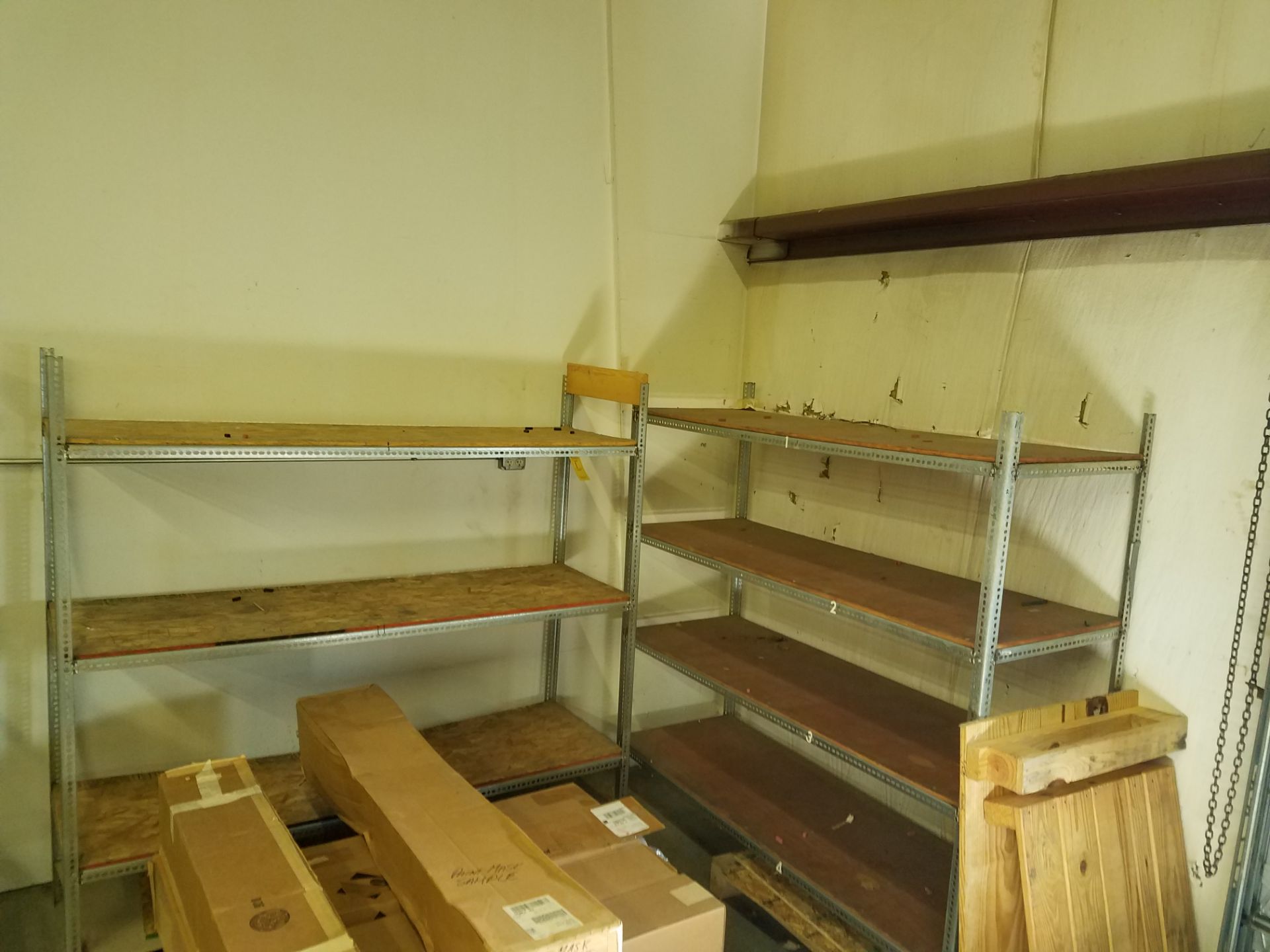 (2) SECTIONS RACKING 6' X 6' & CONTENTS